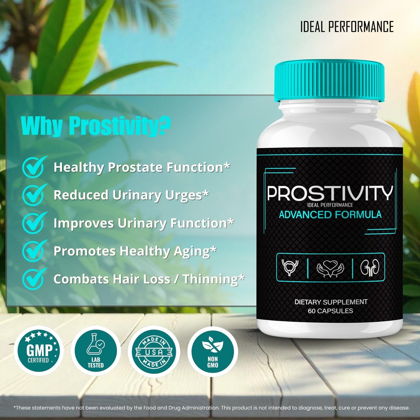 IDEAL PERFORMANCE Prostivity Prostate Health Capsules, 120 Count