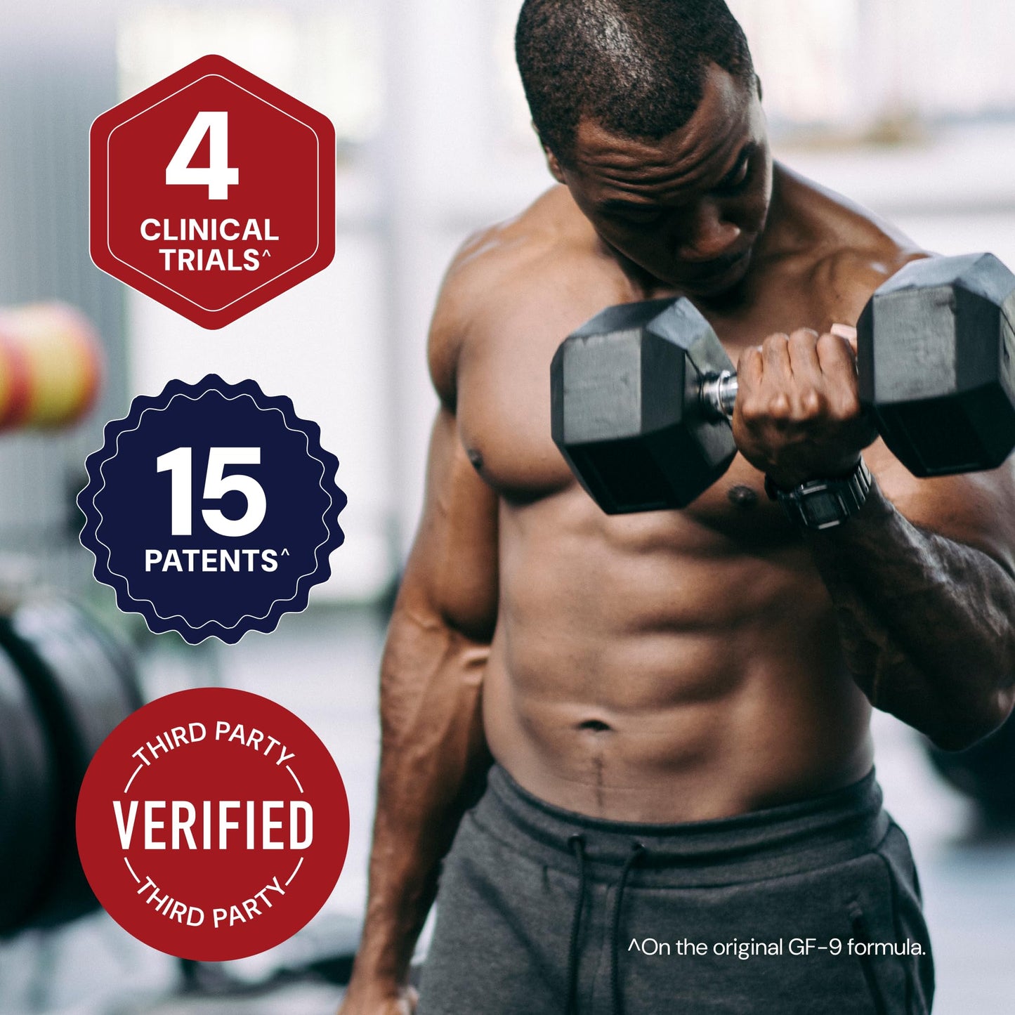 Novex Biotech GF-9 Black Label Advanced HGH Support for Men 45+ – Clinically Studied Amino Acid Complex, Alpha-GPC, GLP-1 Pathway Support & Focus – 210 Capsules
