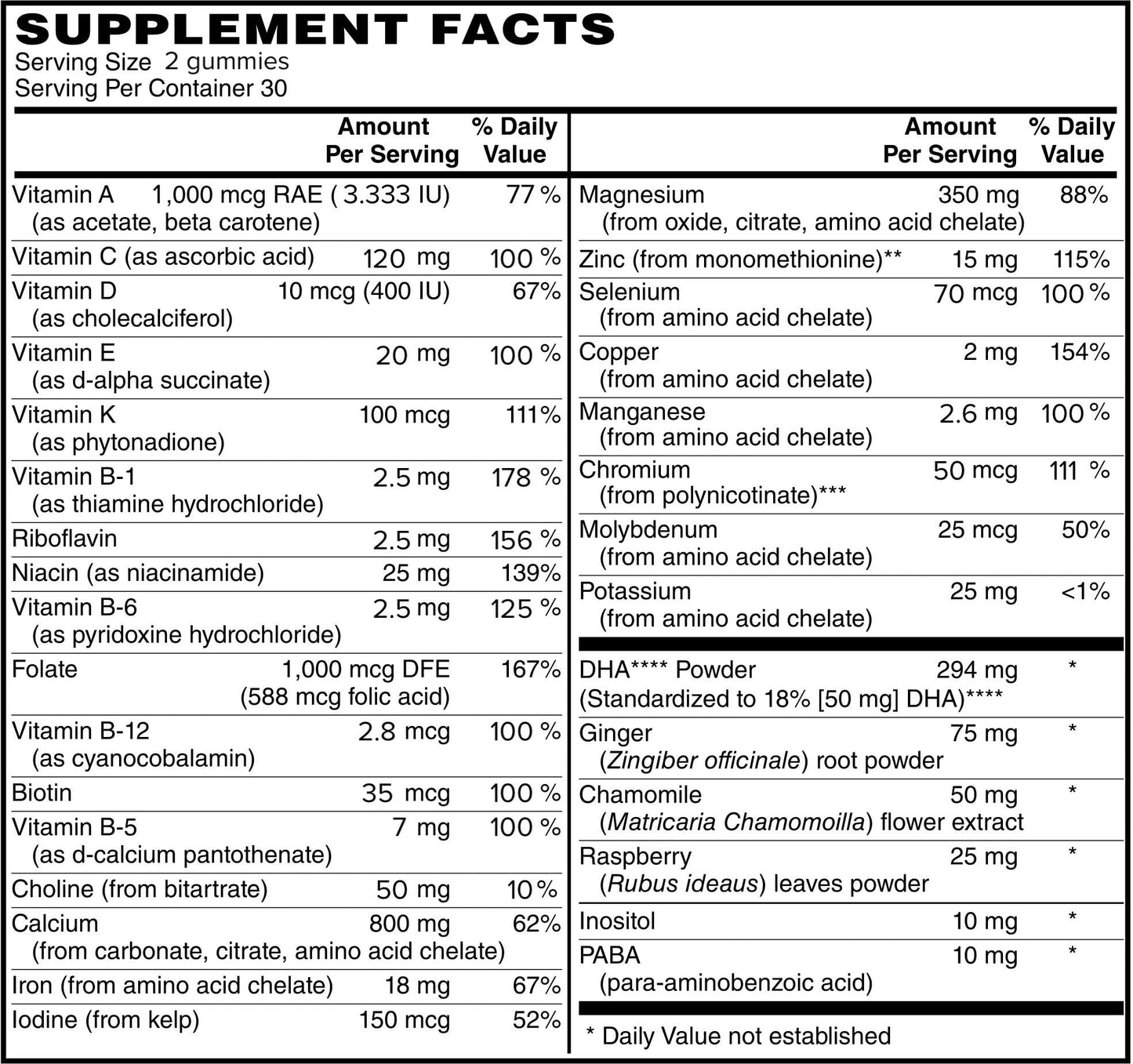 Bordin Health Complete Prenatal Vitamins Gummy, 60 Count