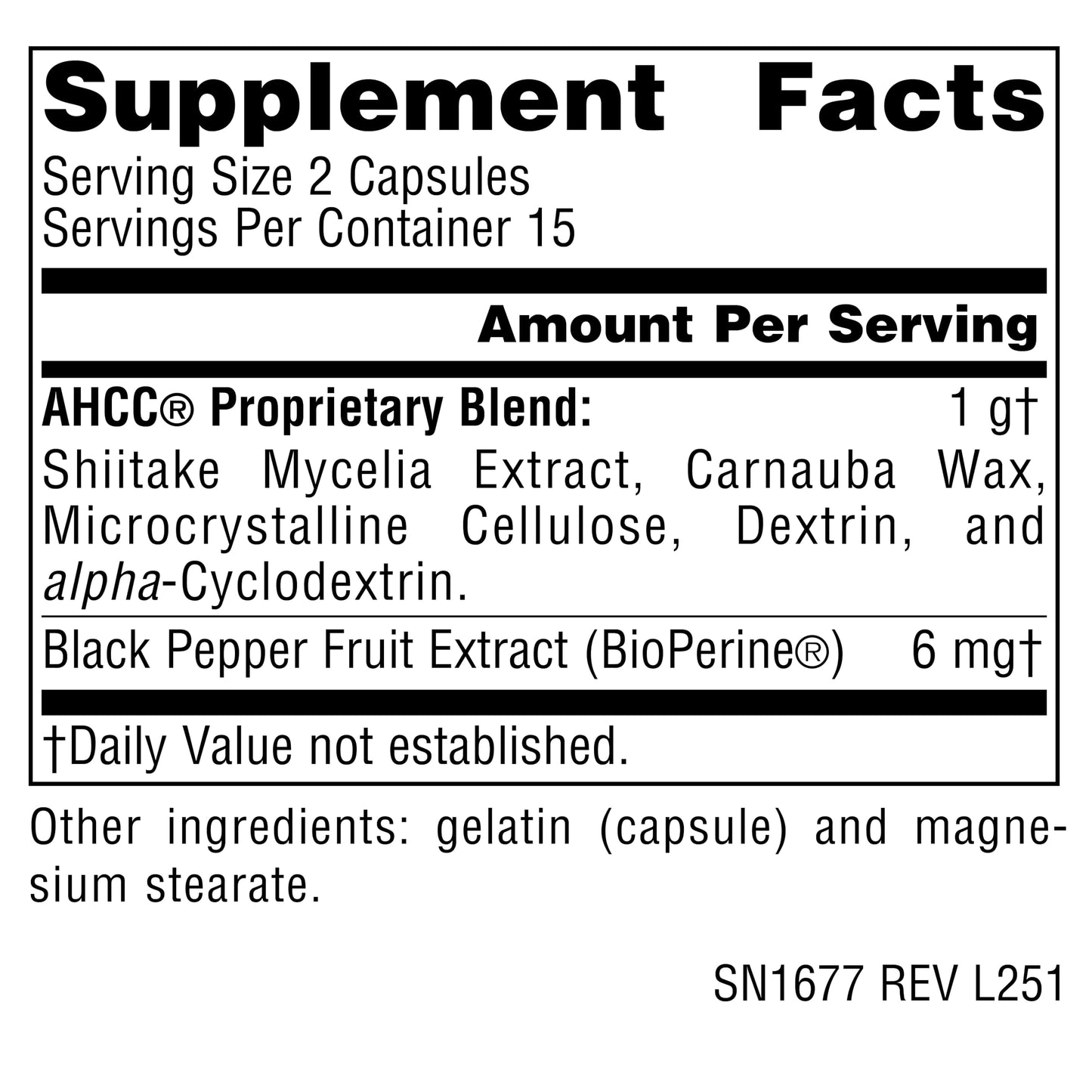 Source Naturals AHCC with Bioperine Capsule, 30 Capsules