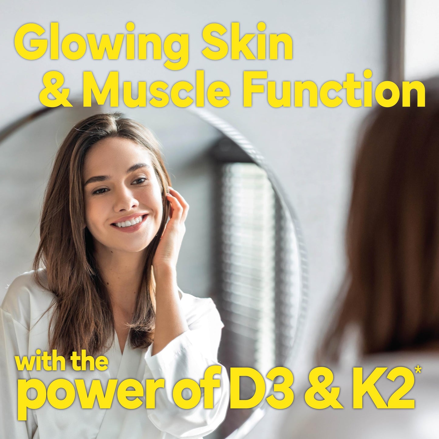 Sunshine Vitamin D3 with Vitamin K2 2000 IU (K2 100 mcg), 60 Tablets
