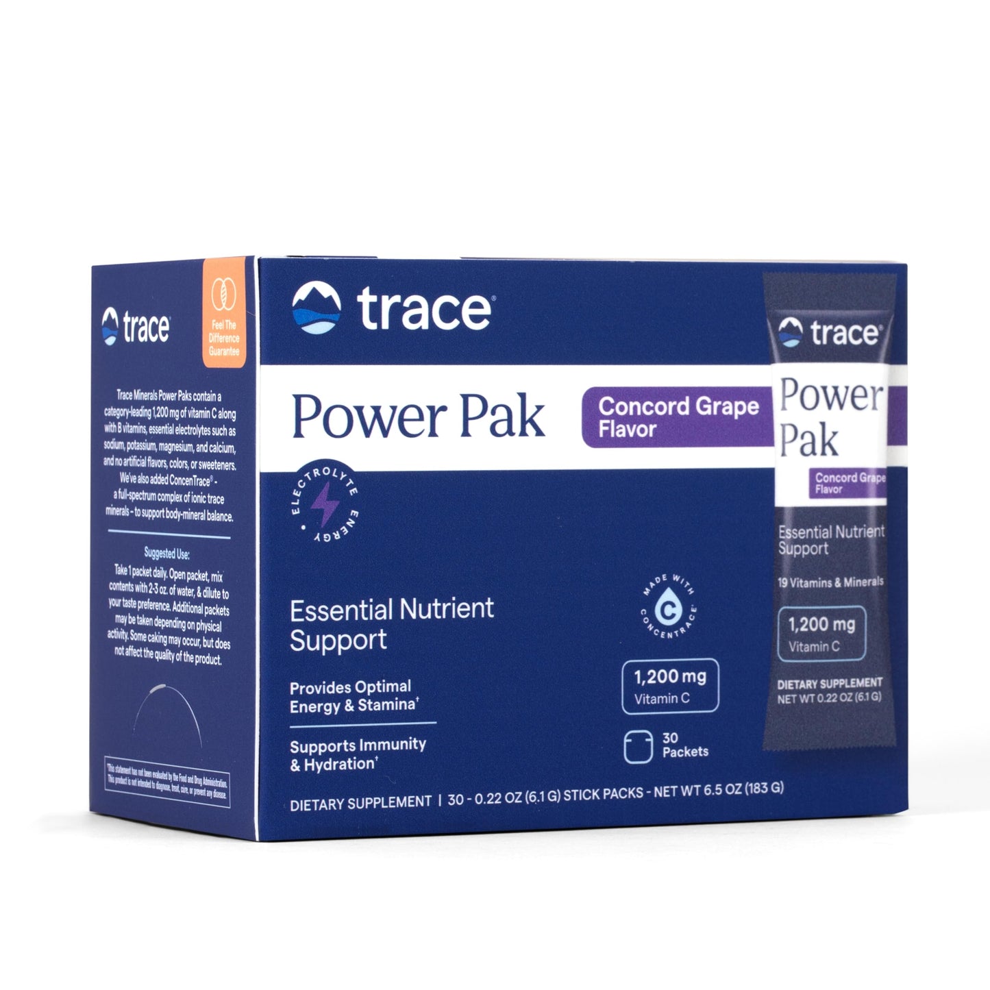 Trace Minerals Power Pak Electrolyte Powder Packets 30 Packets