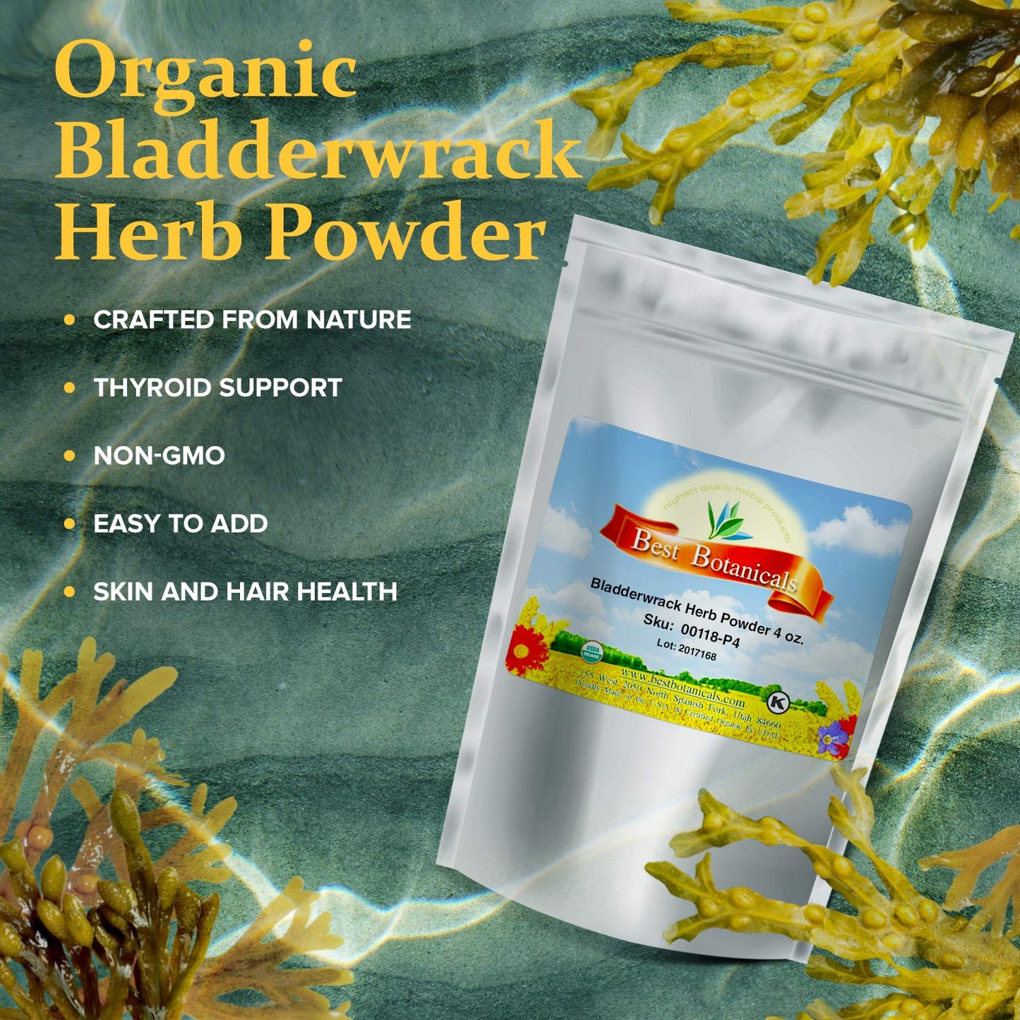 Best Botanicals Bladderwrack Herb Powder, 4 oz
