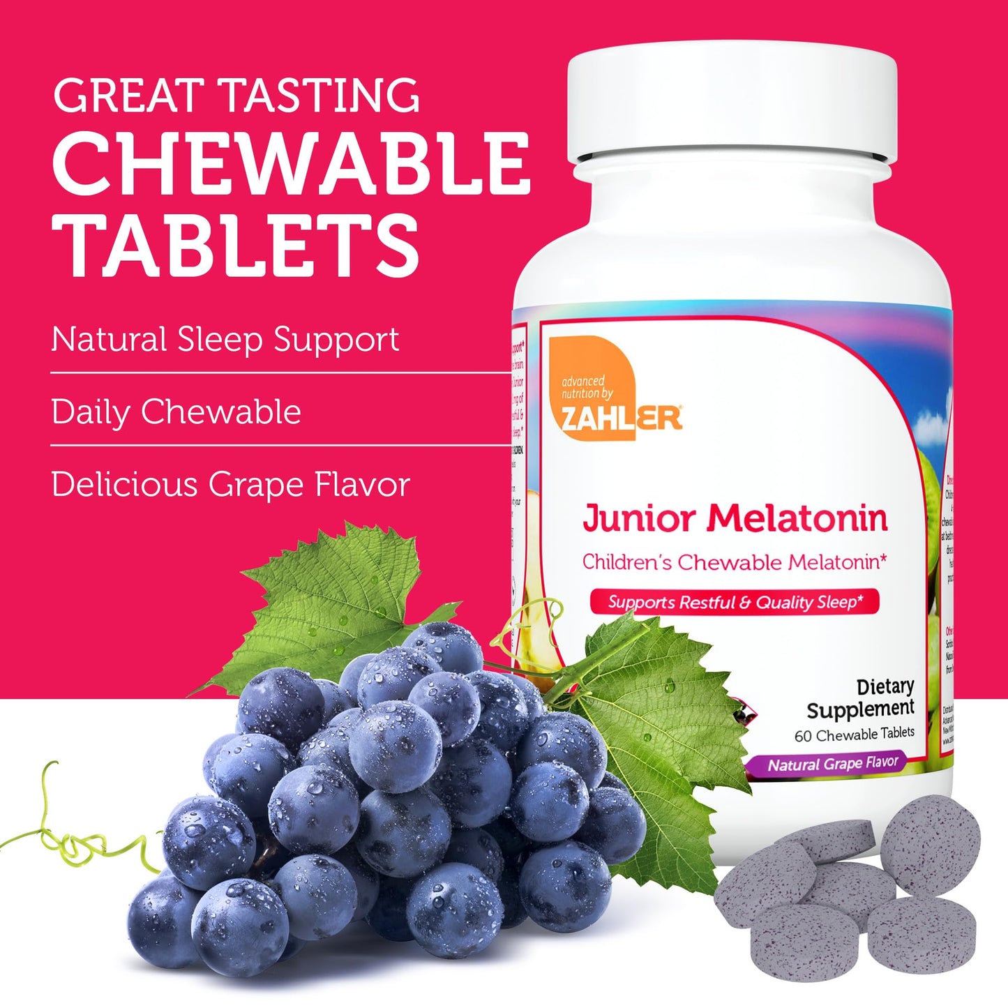 Zahler Junior Melatonin Tablet 60 Count