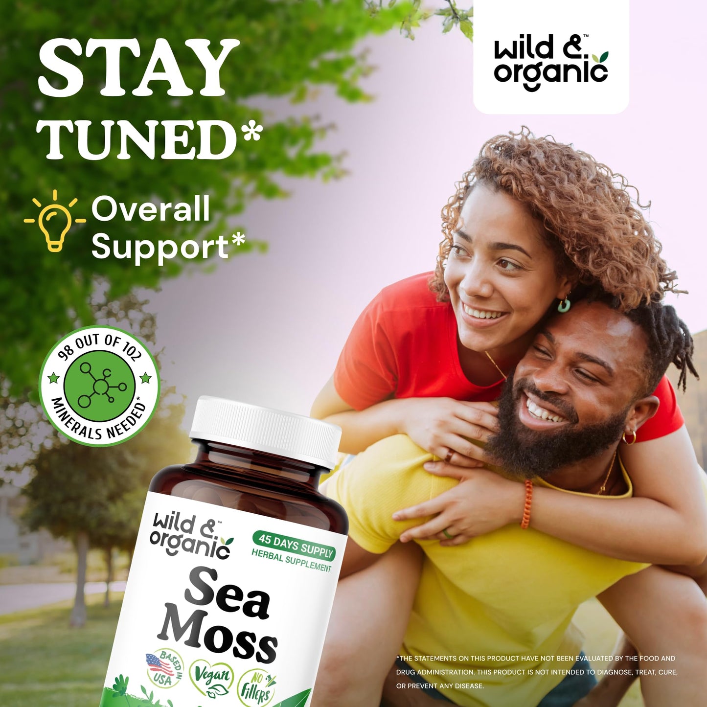 Wild & Organic Sea Moss Capsules 90 Count