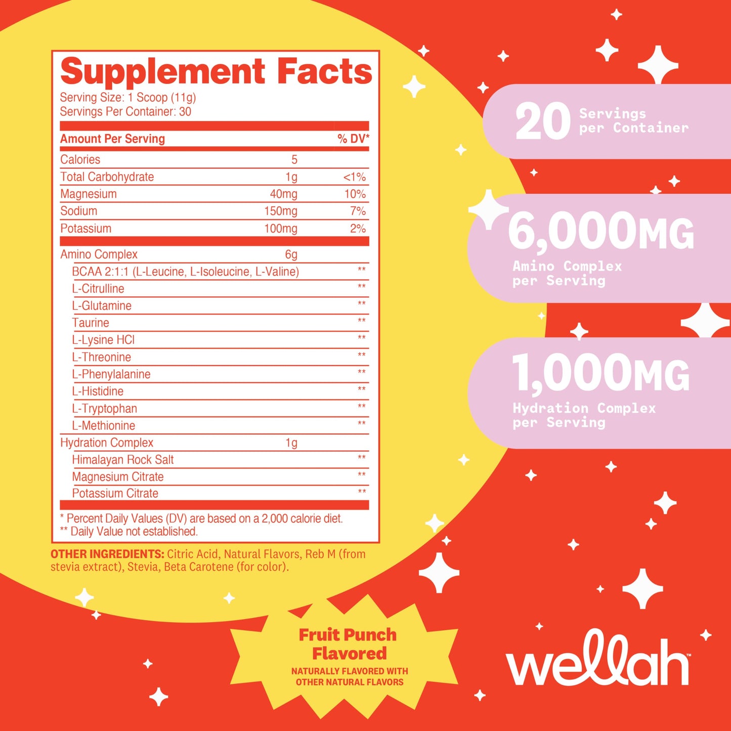 Wellah BCAAs Powder 11.5 Ounce