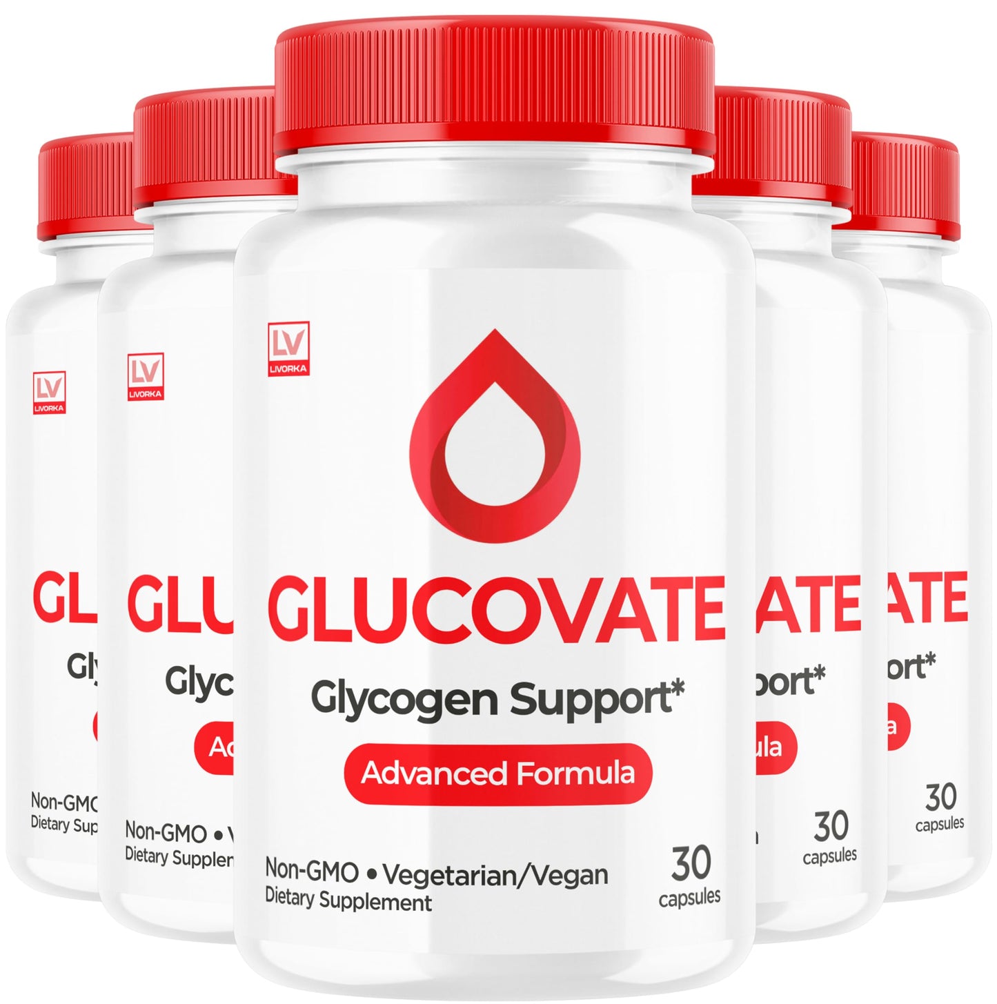 LIVORKA Glucovate Glycogen Support Capsules, 150 Capsules