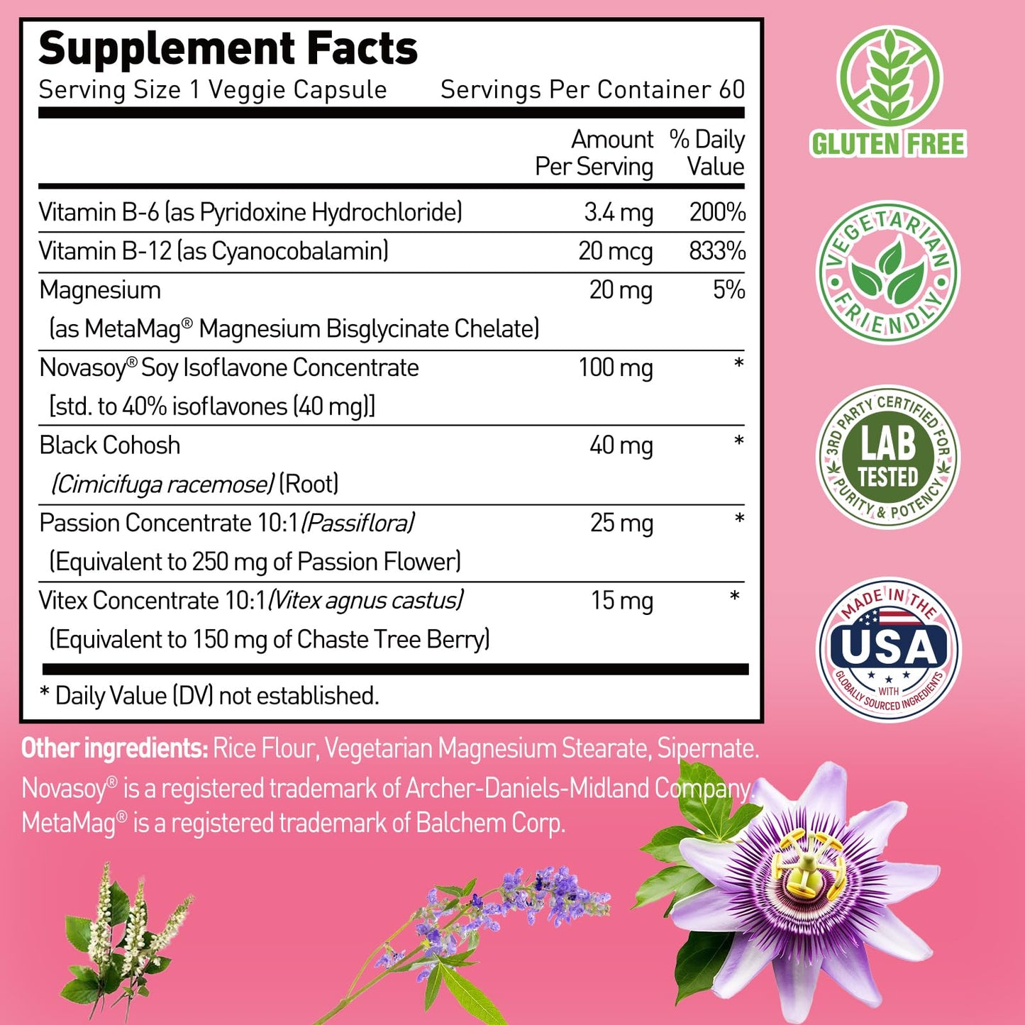 Novafun Menopause Relief Capsules for Women, 60 Capsules