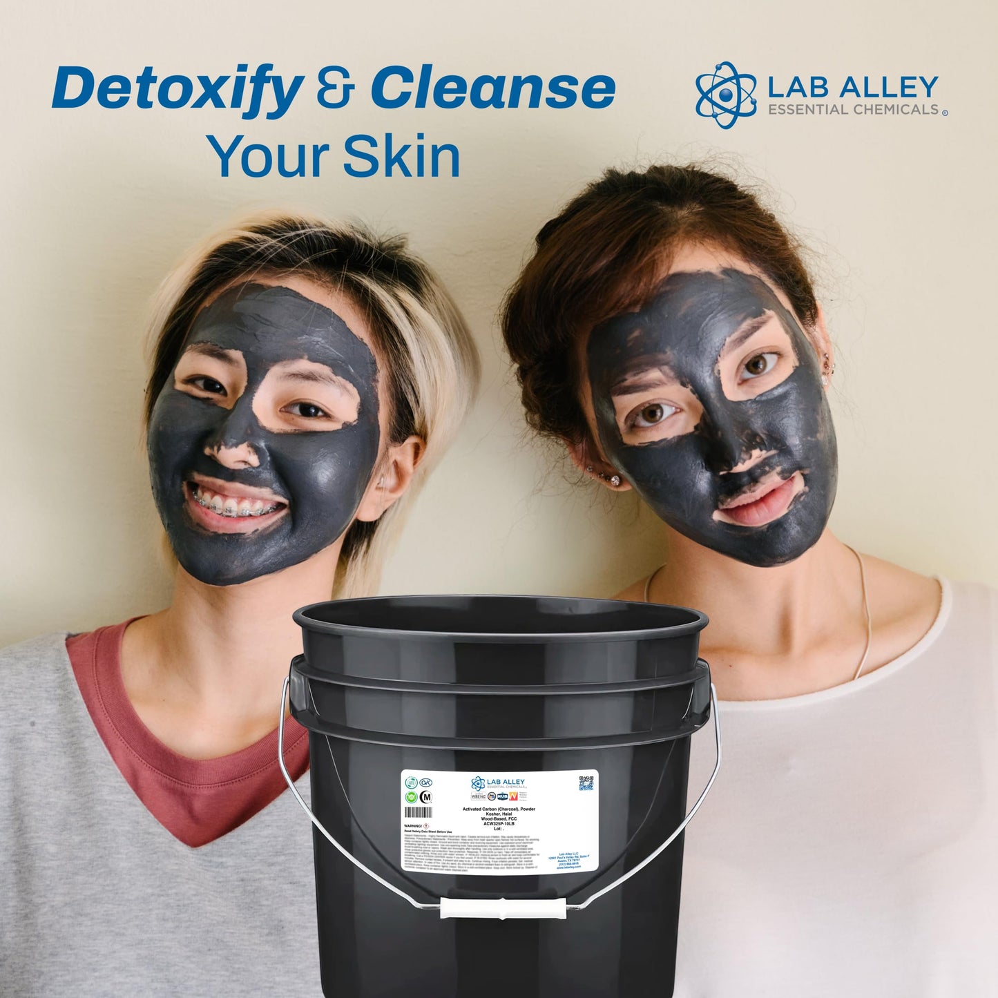 Lab Alley Activated Charcoal Powder 12 Kilograms 2 x 6Kg Containers