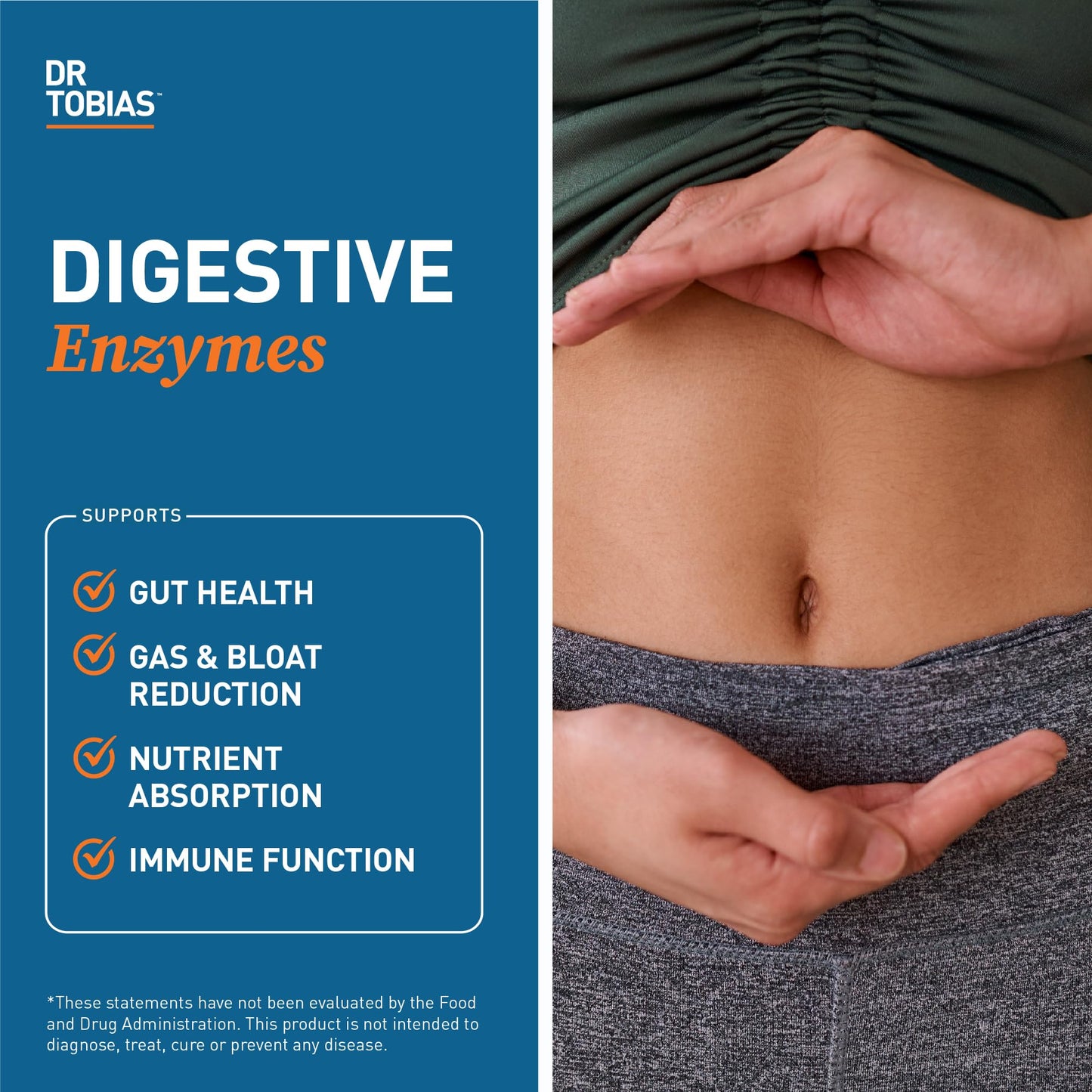 Dr. Tobias Digestive Enzymes 18-Enzyme Blend Capsules, 60 Count
