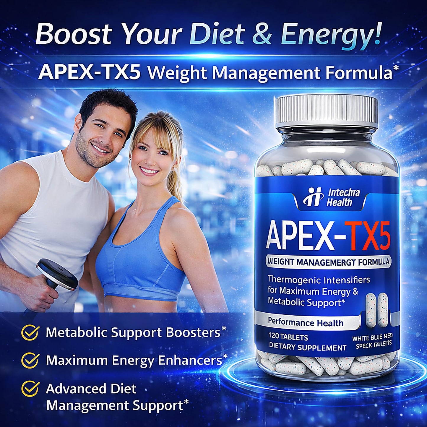 APEX-TX5 Weight Management Dietary Supplement Tablets 120
