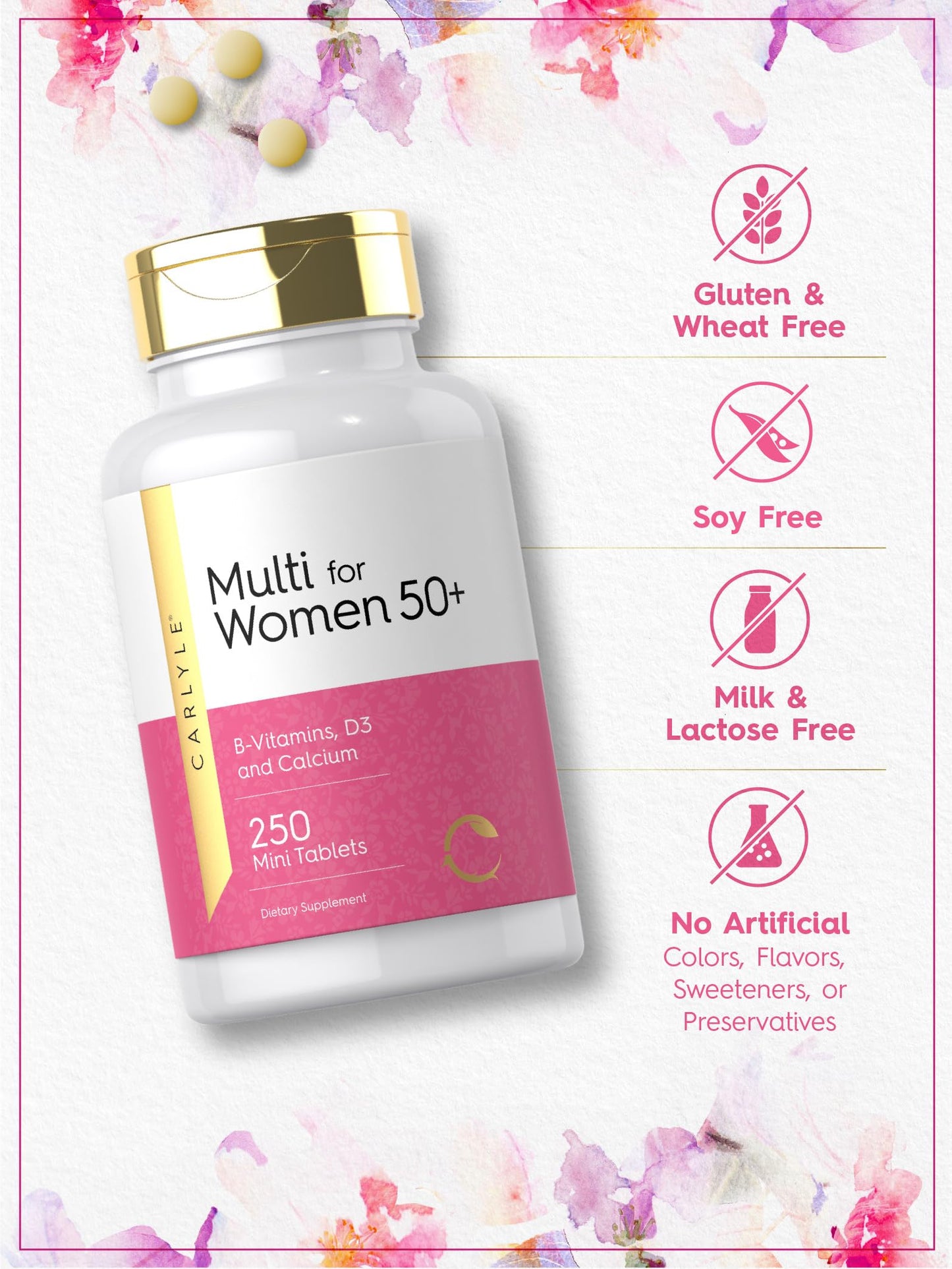 Carlyle Multivitamin for Women 50 and Over 250 Tablets