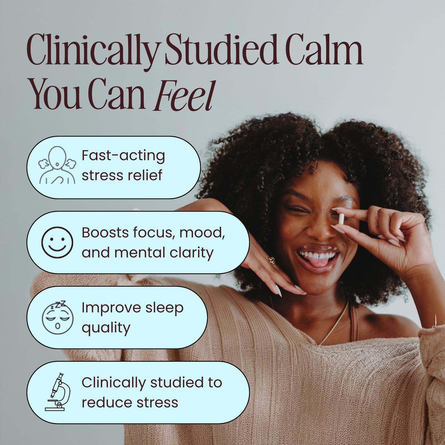 HUA Wellness Stress Support Adaptogens Capsules, 60 Capsules