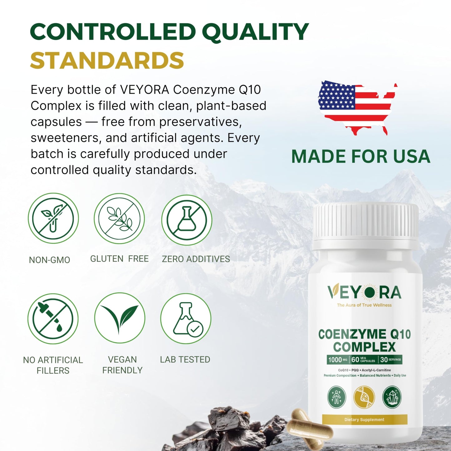 VEYORA Coenzyme Q10 Complex 60 Capsules