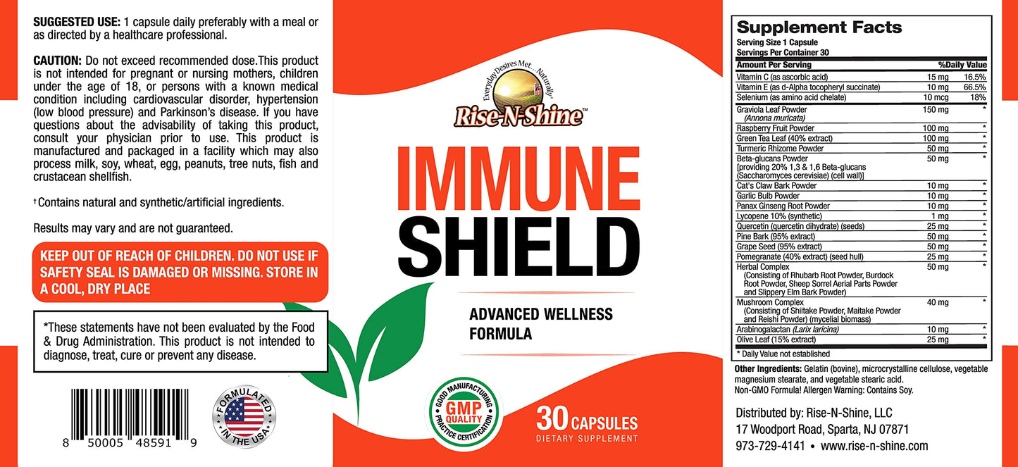 Rise-N-Shine Immune Shield Capsule 30 Count