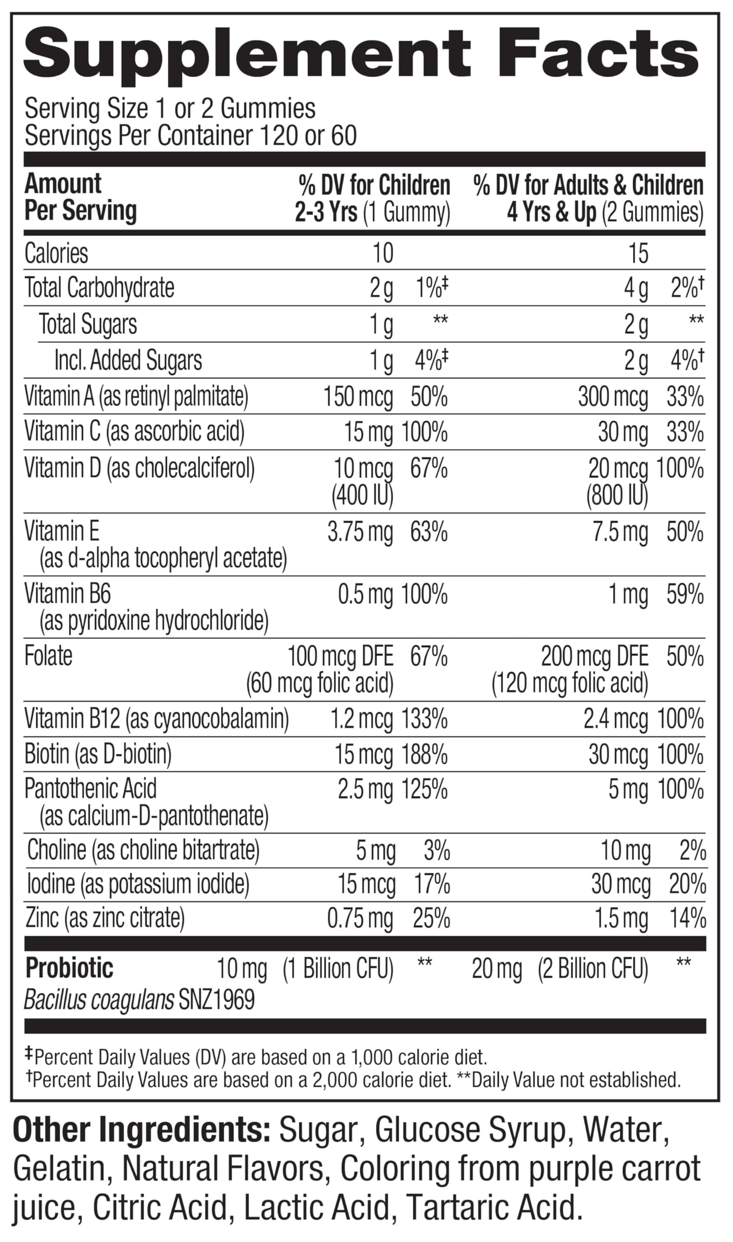OLLY Kids Multivitamin & Probiotic Gummy 120 Count