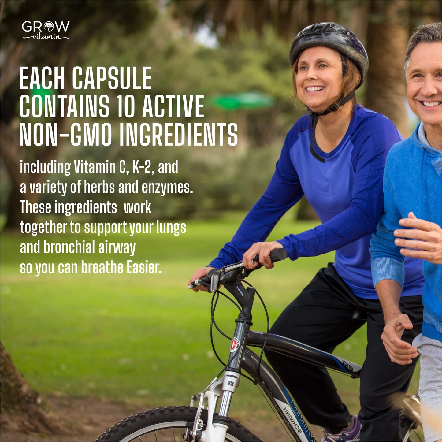 Grow Vitamin Lung Health Respiratory Support Supplement, 60 Capsules