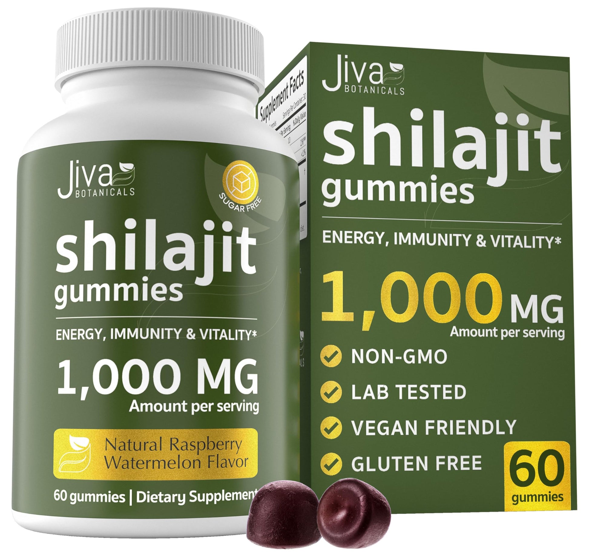 Jiva Botanicals Shilajit Gummies 1000mg, 60 Count