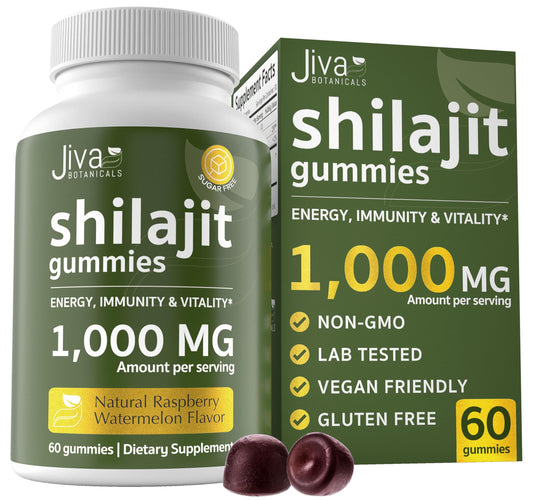 Jiva Botanicals Shilajit Gummies 1000mg, 60 Count