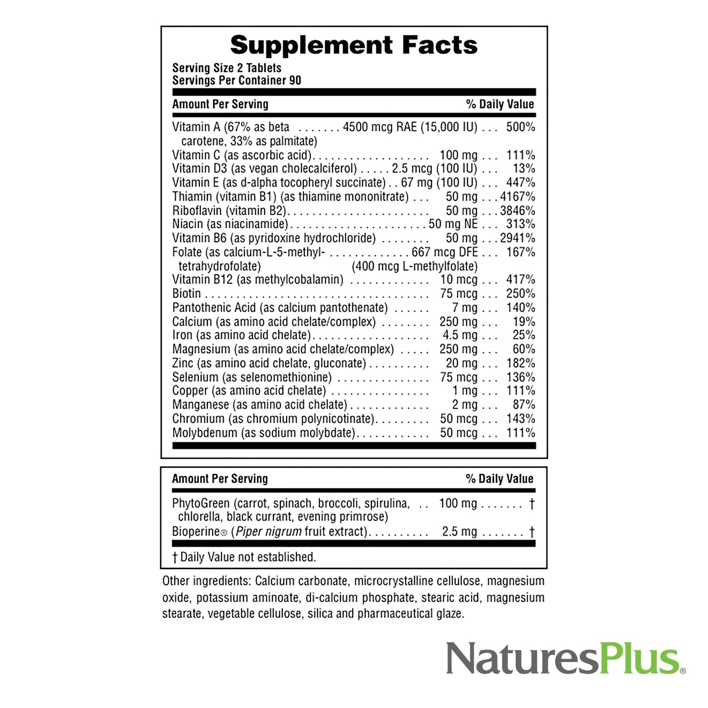 NaturesPlus Source of Life Power Teen 180 Vegetarian Tablets