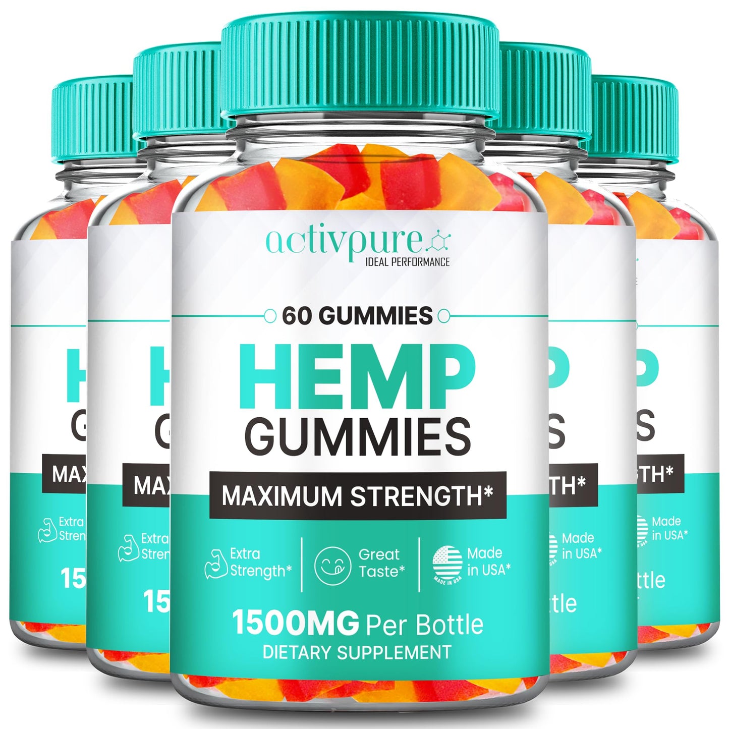 Ideal Performance Activ Pure Hemp Gummies, 300 Gummies