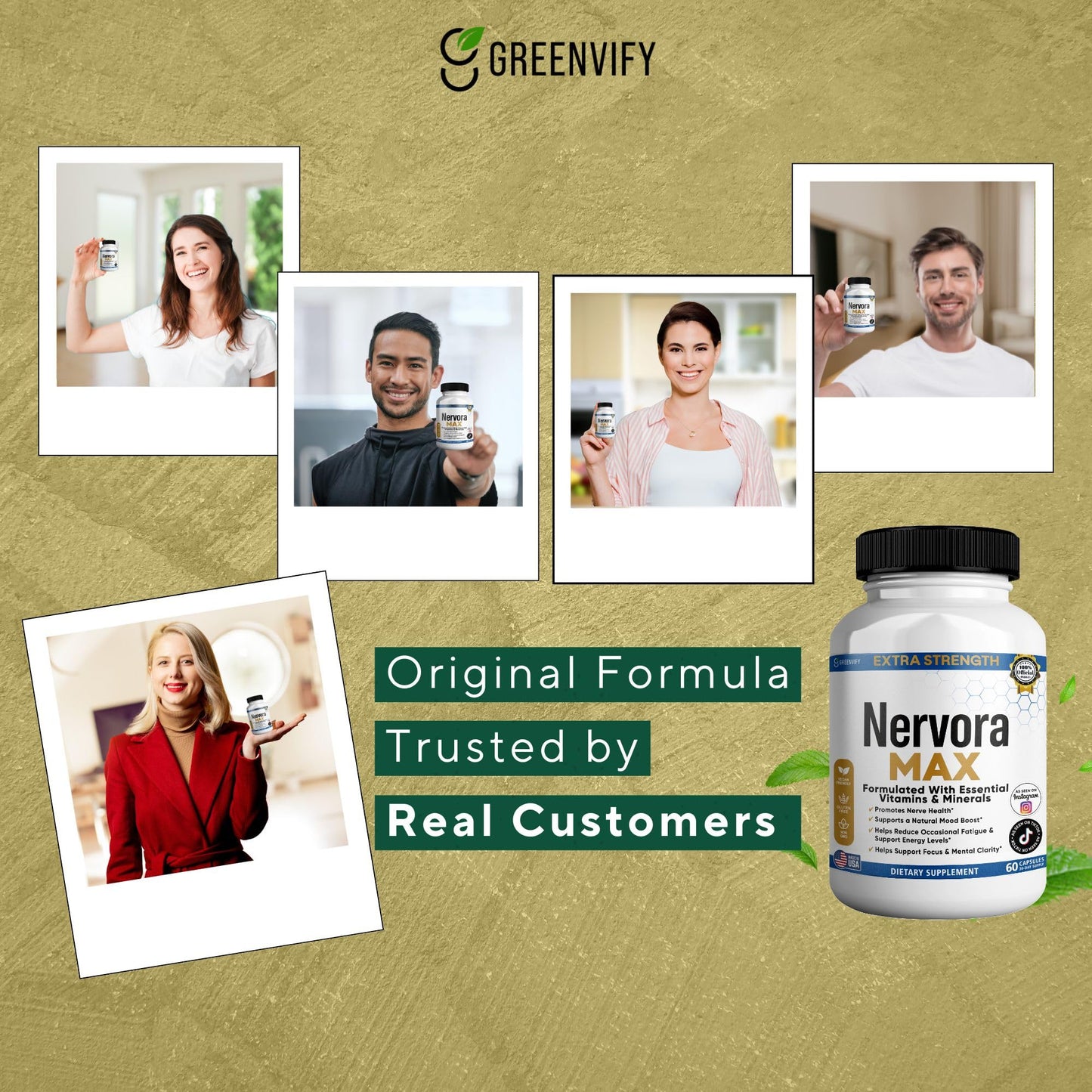 GREENVIFY Nervora MAX Dietary Supplement 60 Capsules