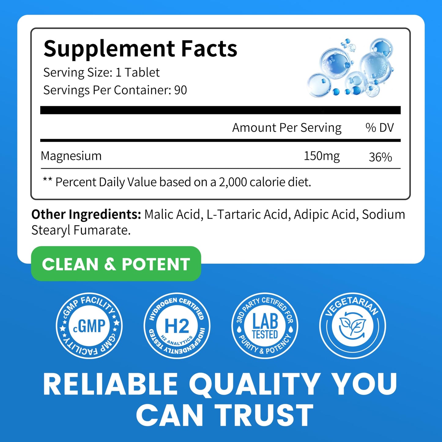 Vitarevive H2 Molecular Hydrogen Water Tablets 270 Tablets