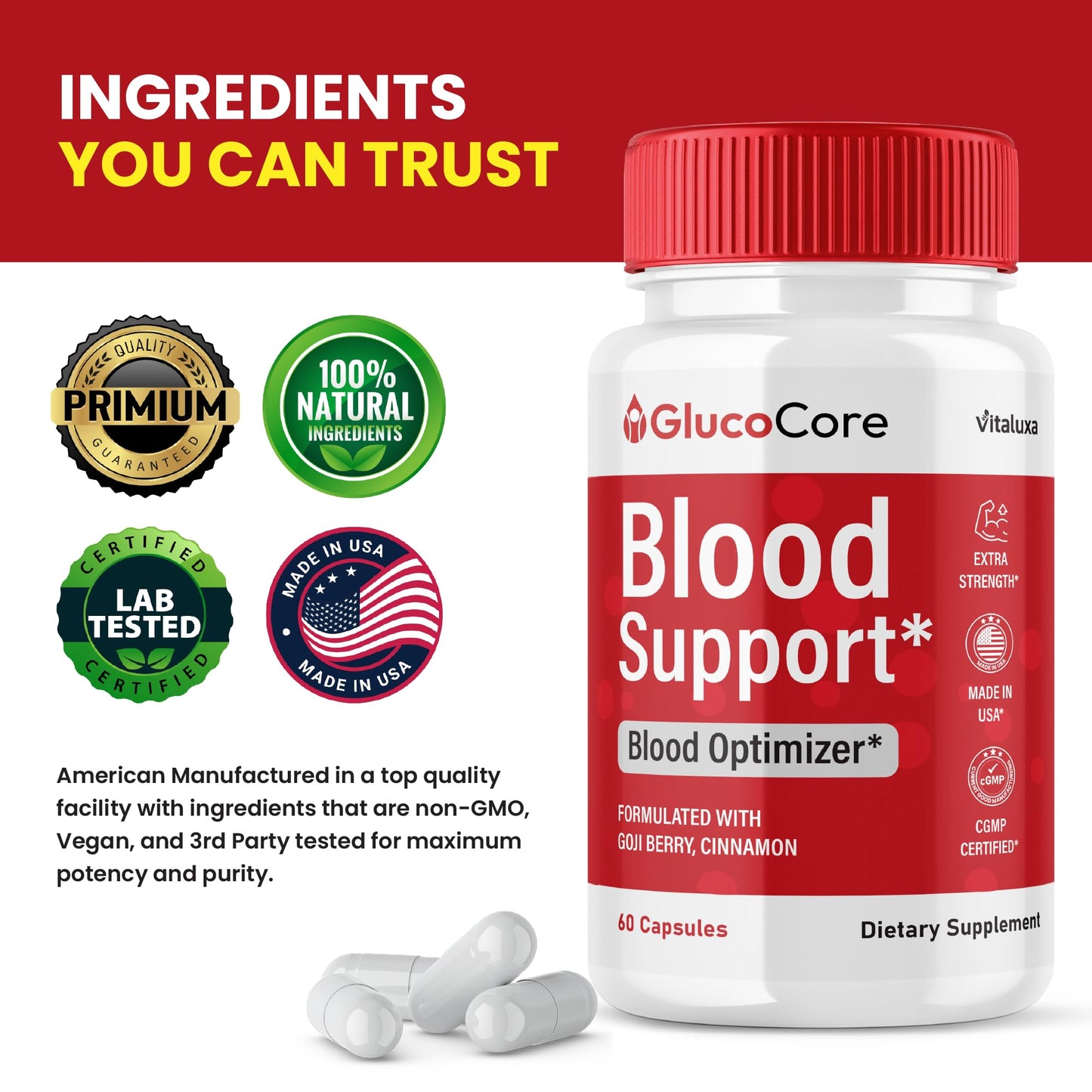 Vitaluxa Gluco Core Capsules 120 Capsules