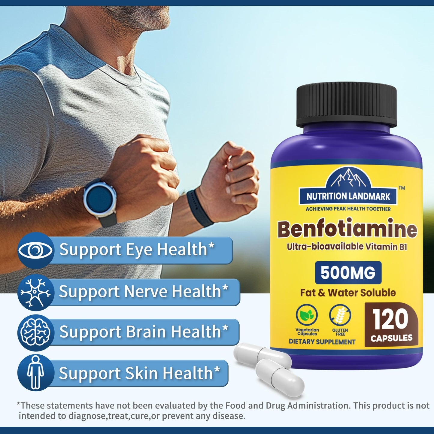 Nutriselect B1 Benfotiamine 500mg per Serving Capsule 120 Capsules