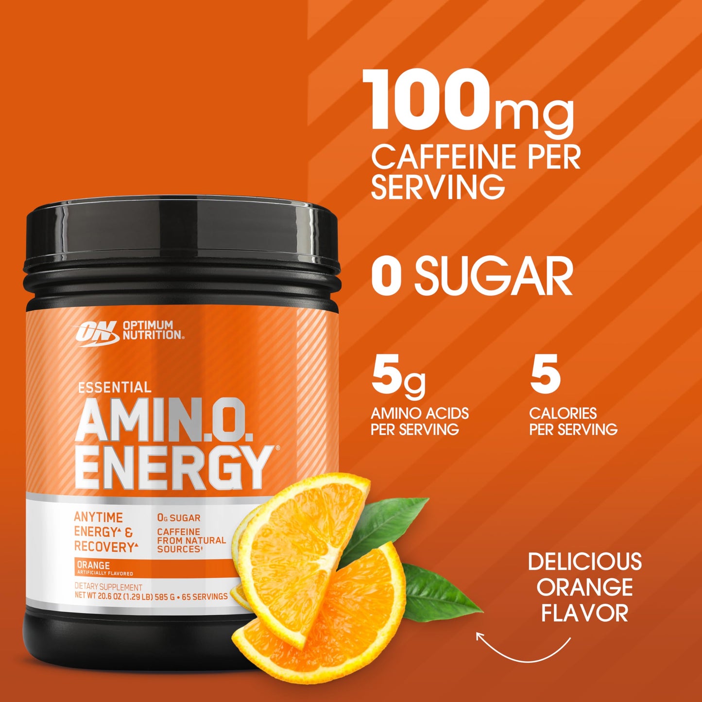 Optimum Nutrition Amino Energy Powder Orange Cooler 20.6 oz
