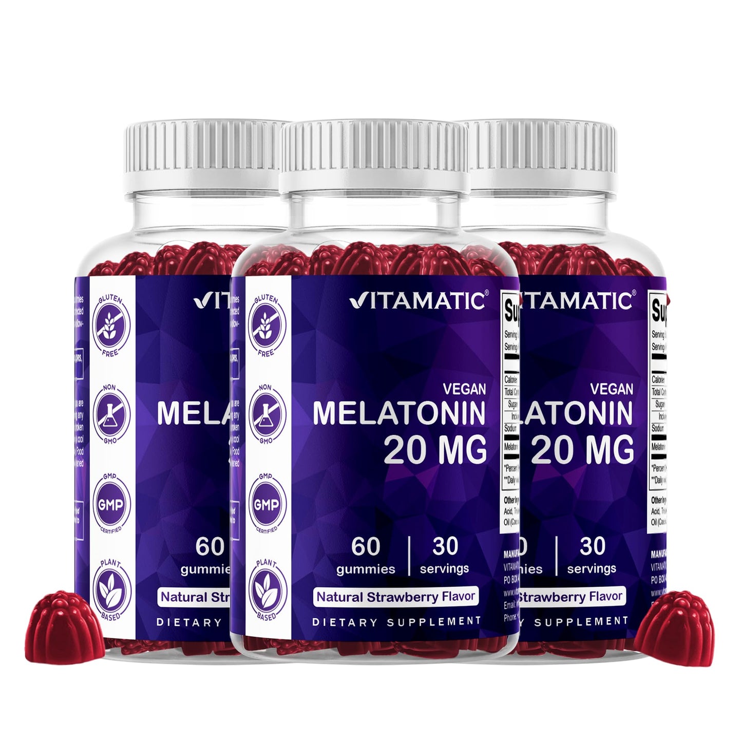 Vitamatic Melatonin 20 mg, 180 Gummies