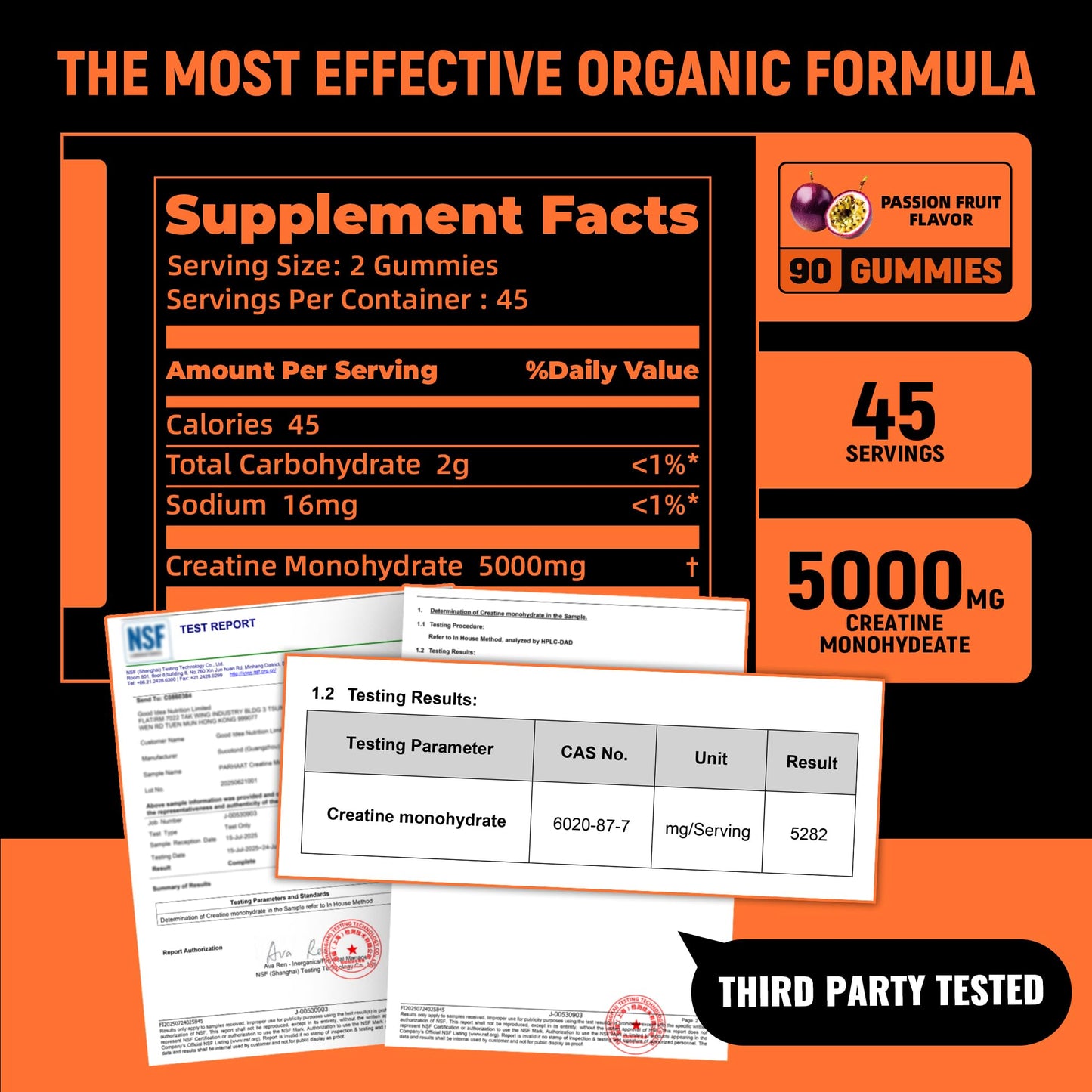 Parhaat Creatine Monohydrate Gummies 90 Count