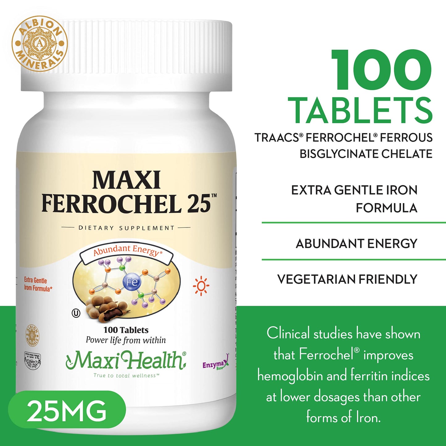 Maxi Health Iron Supplement Tablets 100