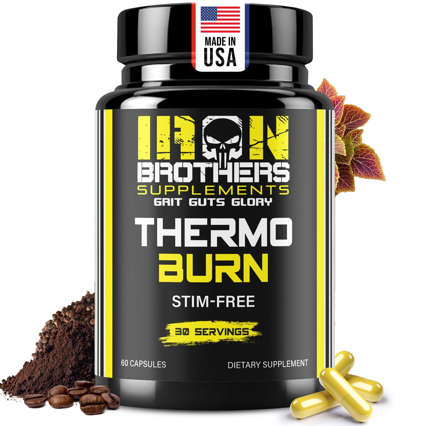 Iron Brothers Supplements Stimulant Free Fat Burner Capsules 60 Count