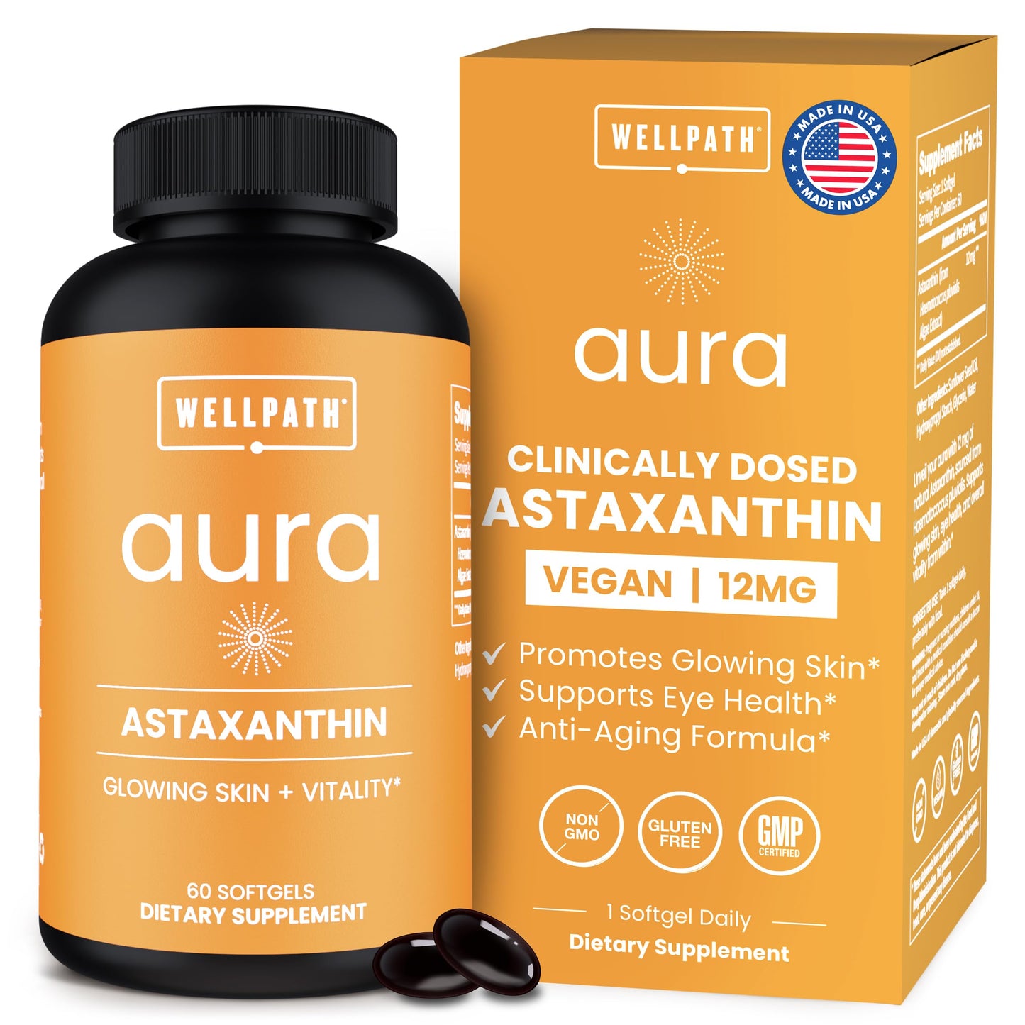 WellPath Astaxanthin Supplements 12mg Capsule, 60 Count