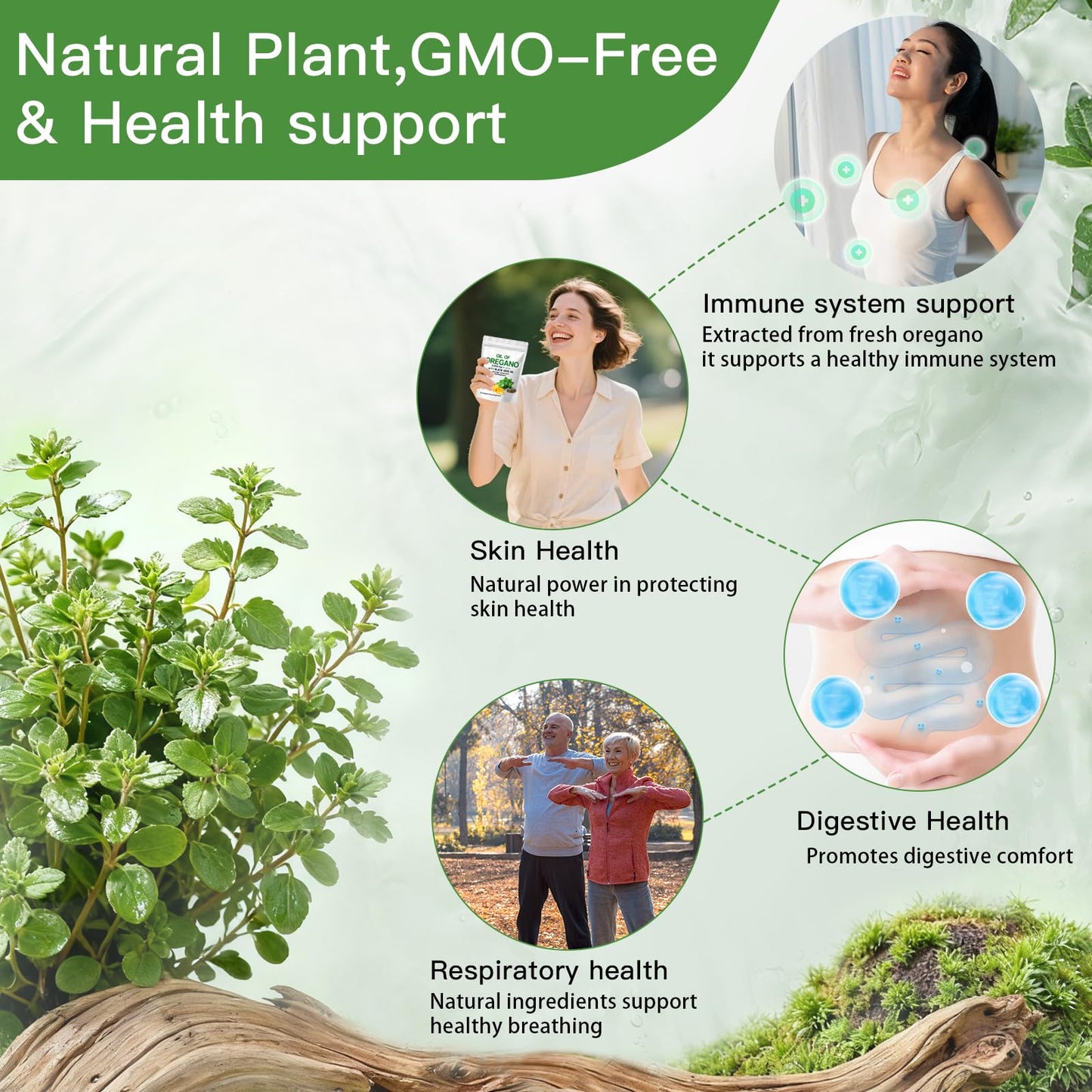 EOQIFJM Oil of Oregano with Black Seed Oil Capsules, 300 Capsules