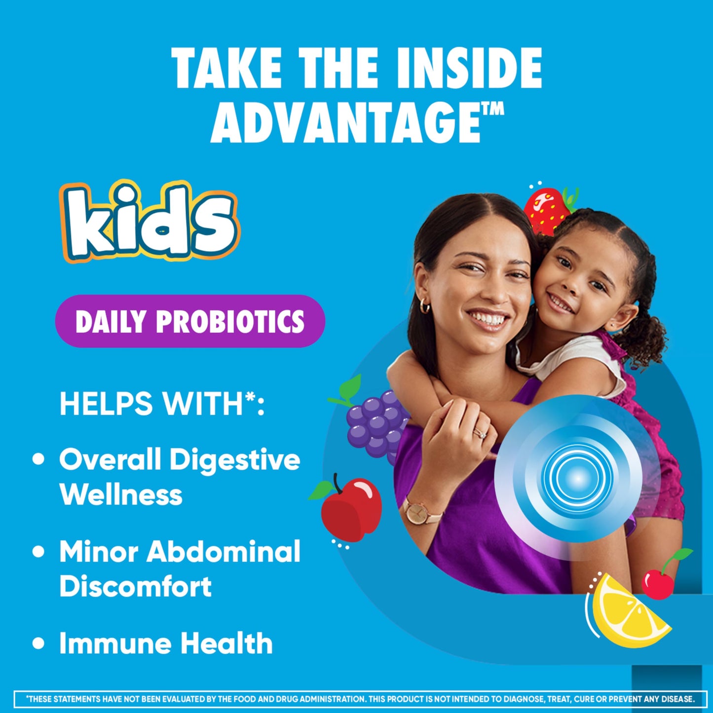 Digestive Advantage Kids Probiotic Gummies for Digestive Health, 60 Count