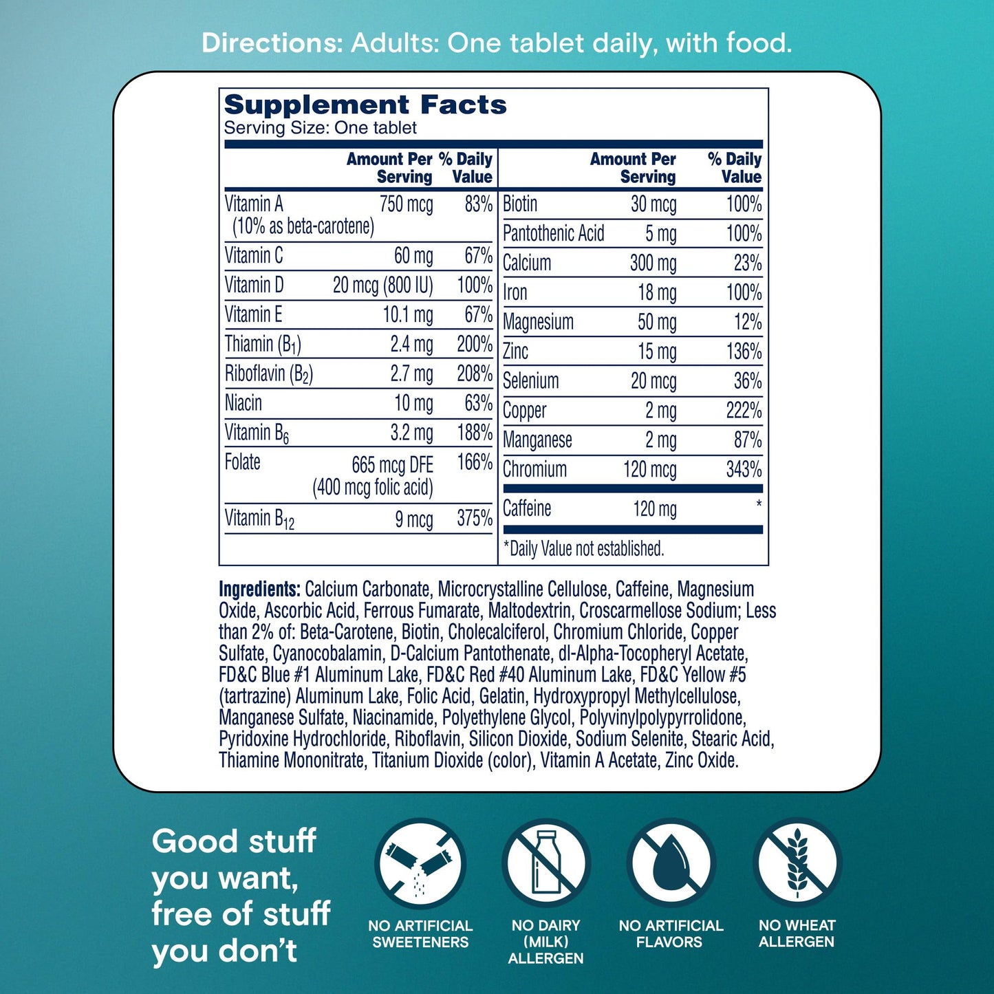 ONE A DAY Women's Active Metabolism Daily Essential Multivitamin Tablets, 240 Count