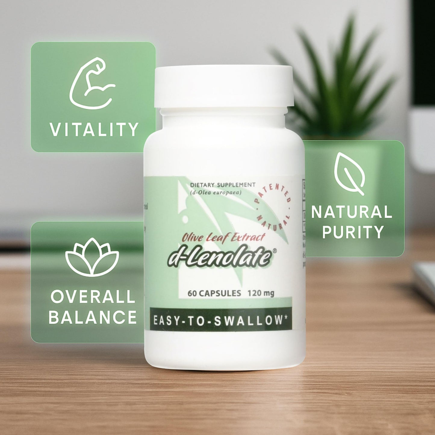 East Park D-Lenolate Olive Leaf Extract Capsules, 60 Capsules