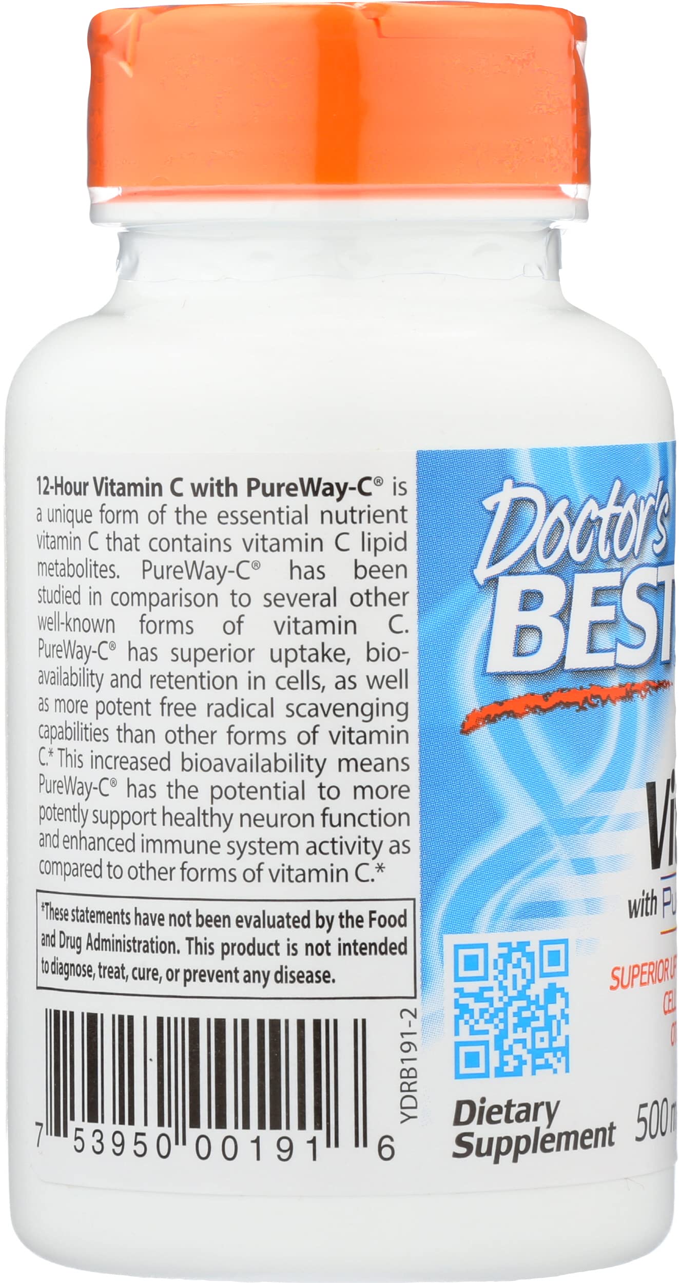 Doctor's BEST Sustained Release Vitamin C with Pureway C, 60 Tablets