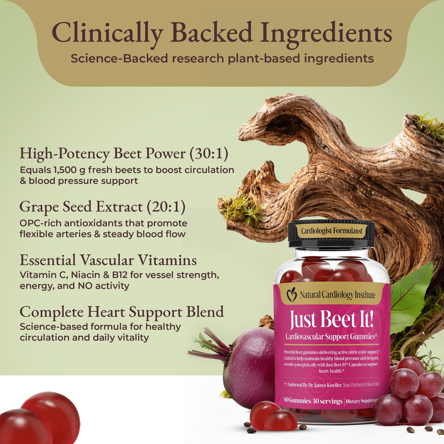 Natural Cardiology Institute Beet Root Gummies Gummy 60