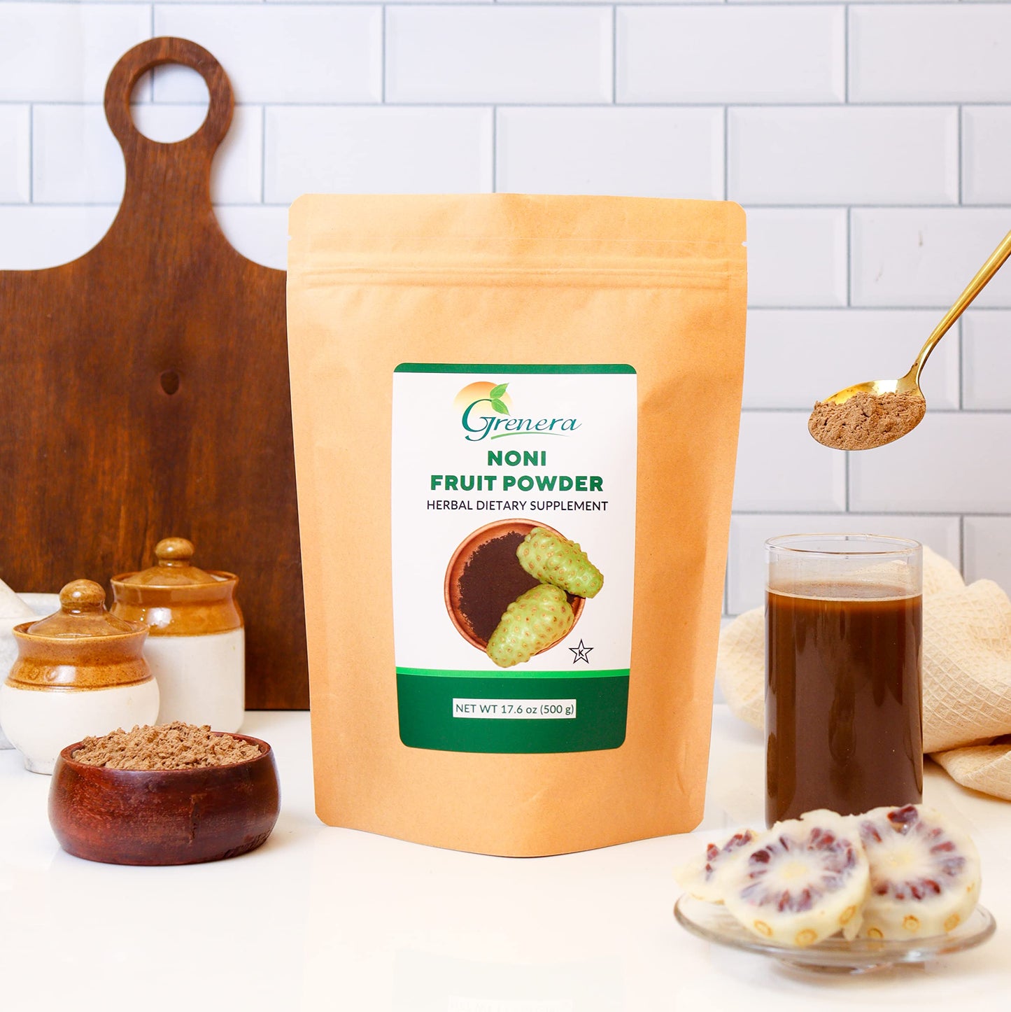 Grenera Organic Noni Fruit Powder, 16 Ounce