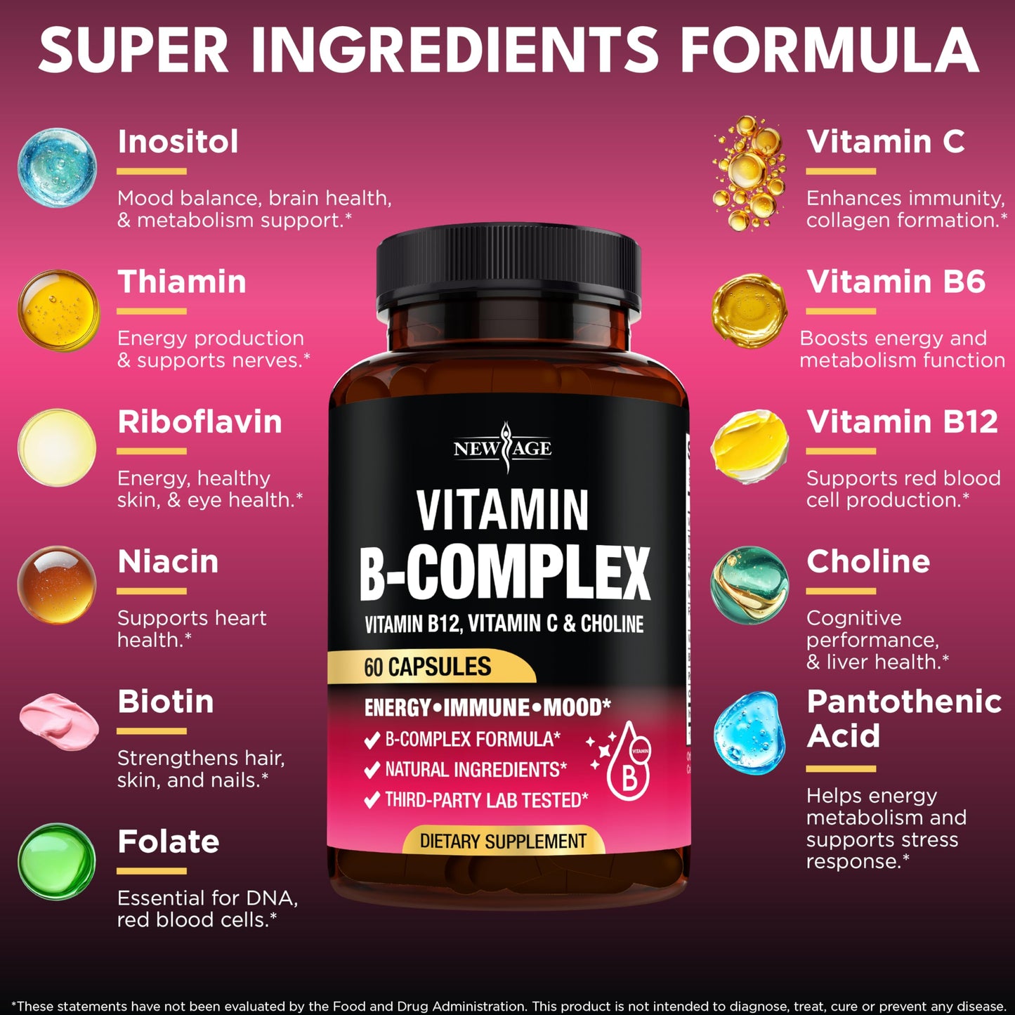 NEW AGE Vitamin B Complex Capsule 120 Capsules