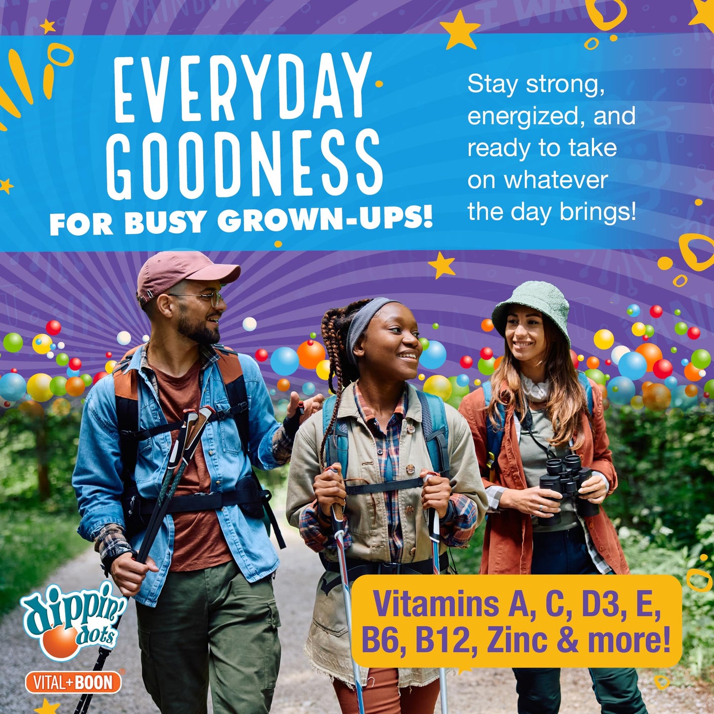 Vital+Boon Dippin' Dots Multivitamin Gummies for Adults, 60 Count