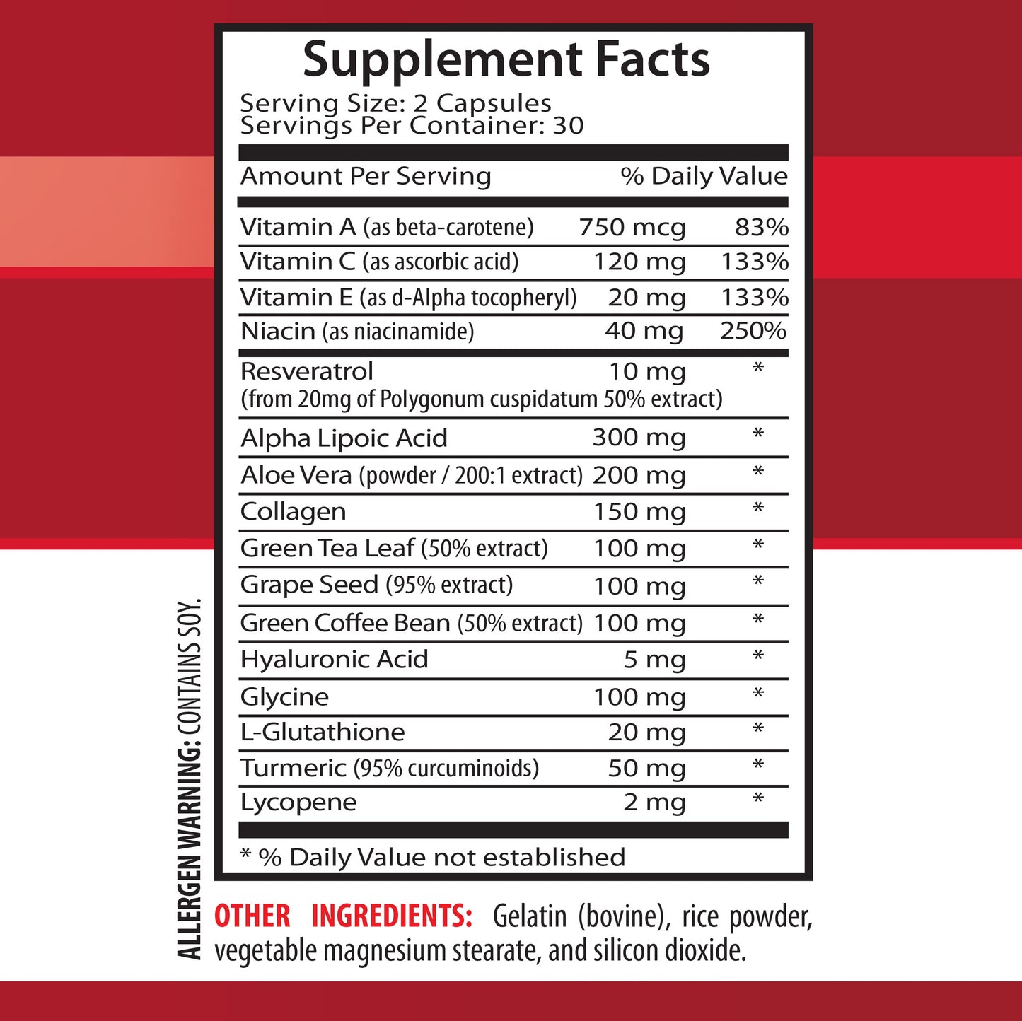 Health Solution Prime Anti-Wrinkle Complex Capsules 120 Count