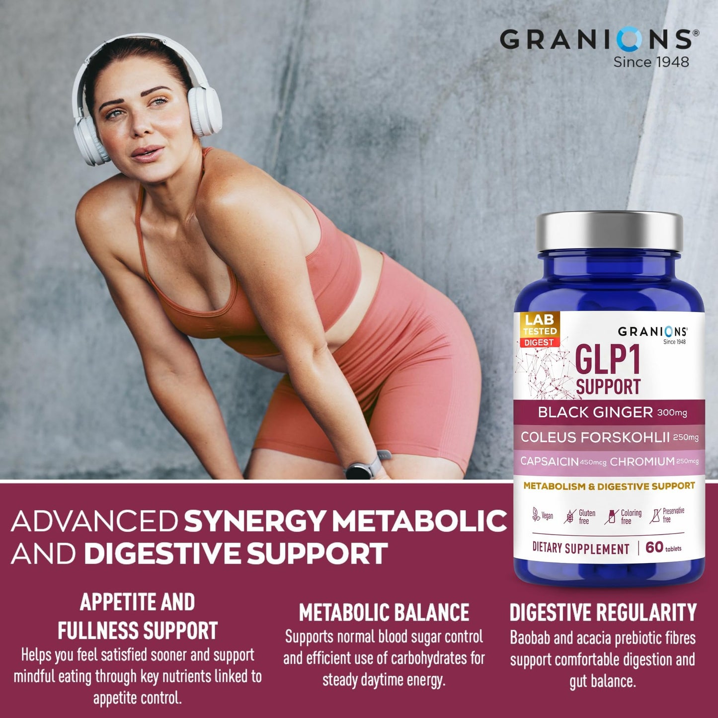 Granions GLP-1 Support Supplement Tablet 60 Tablets