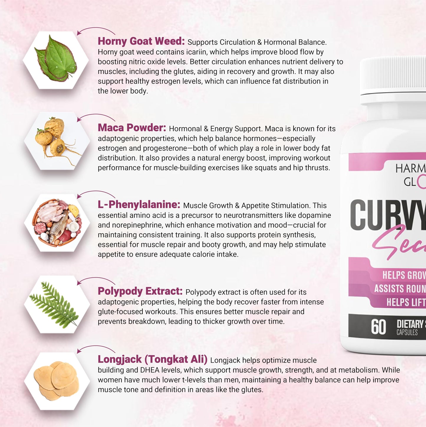 EPN Supplements Curvy Girl Secrets Weight Gainer Capsules 60