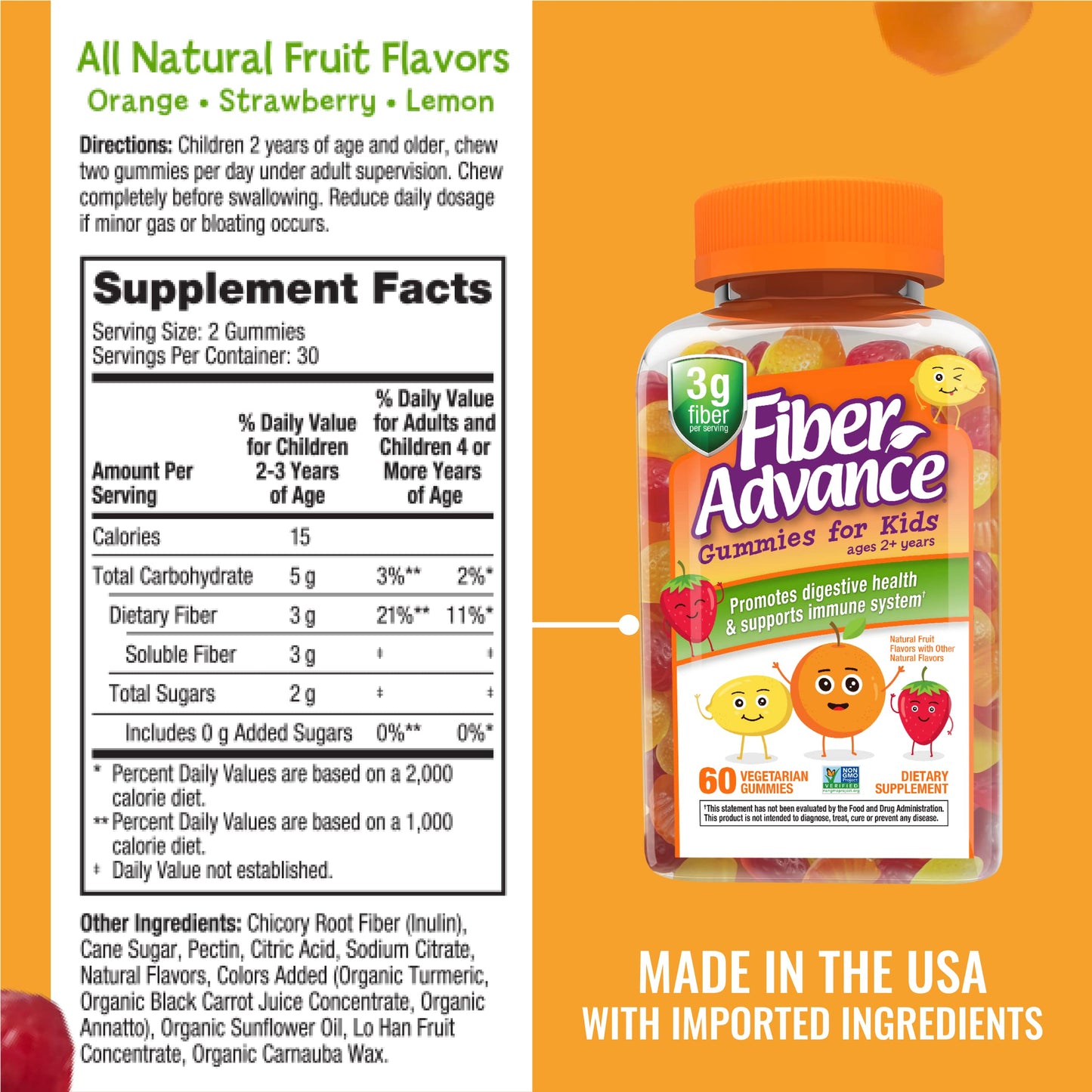 Fiber Advance Gummies for Kids, 60 Count