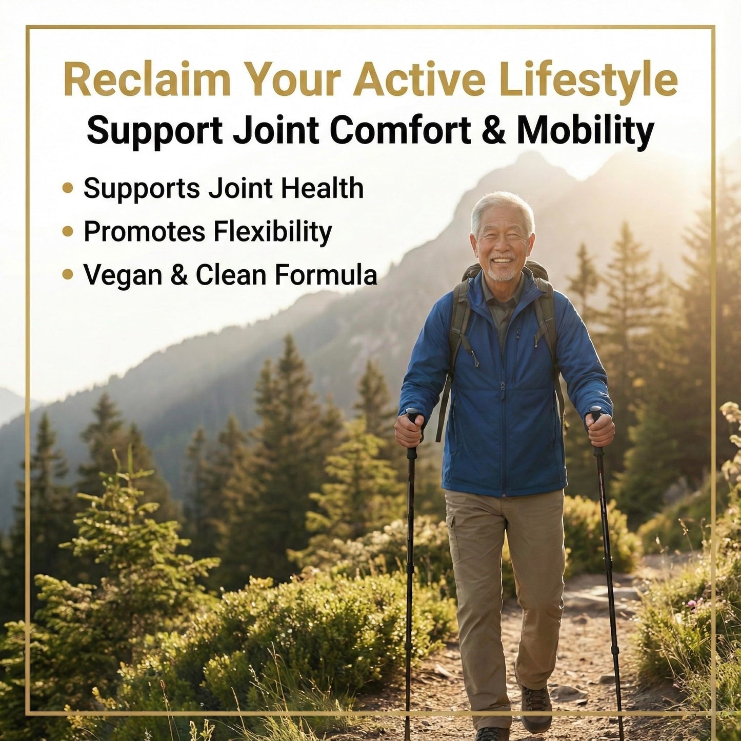 J&N Naturals Vegan Glucosamine Chondroitin MSM Joint Support Supplement 120 Capsules