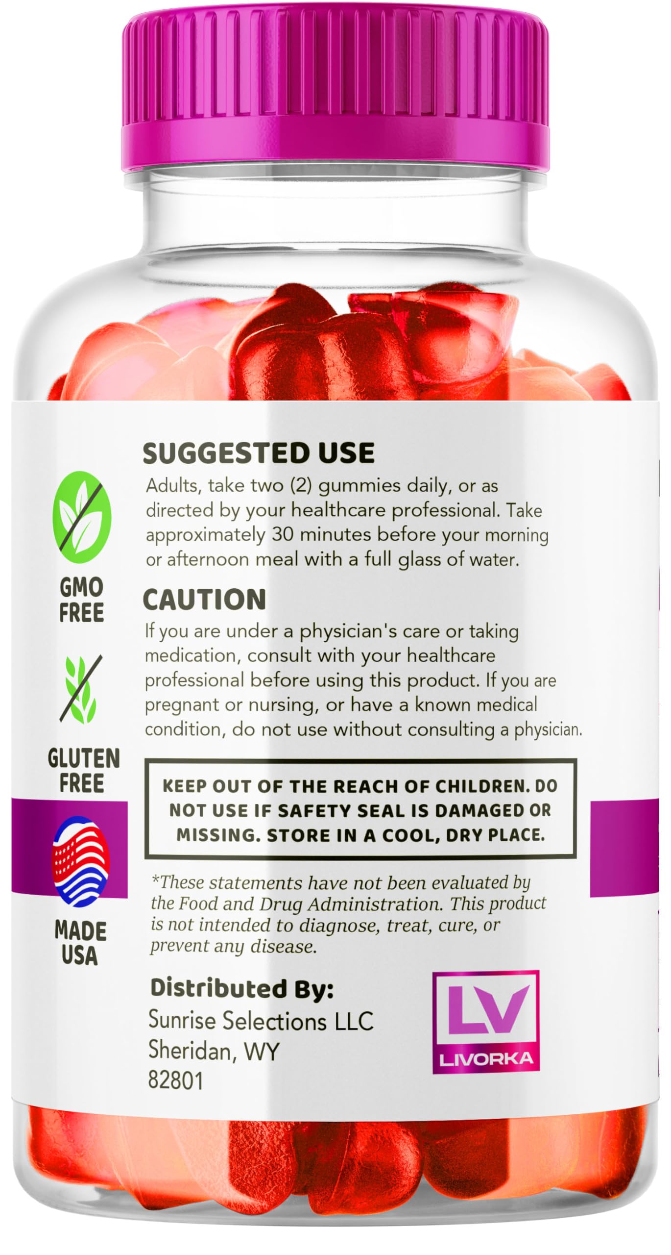 LIVORKA Bliss Keto ACV Gummies Gummy 180 Count
